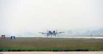 An A-10 Thunderbolt II departs the runway at Osan Air Base, Republic of Korea, for Red Flag Alaska 10-01 Sept. 14.  Airmen from Osan will join Airmen from across the world to participate in Red Flag Alaska 10-01, scheduled for Oct. 1-16. The exercise is considered by many as the most intense training opportunity available to combat flying units. (U.S. Air Force photo/Senior Airman Stephenie Wade) 