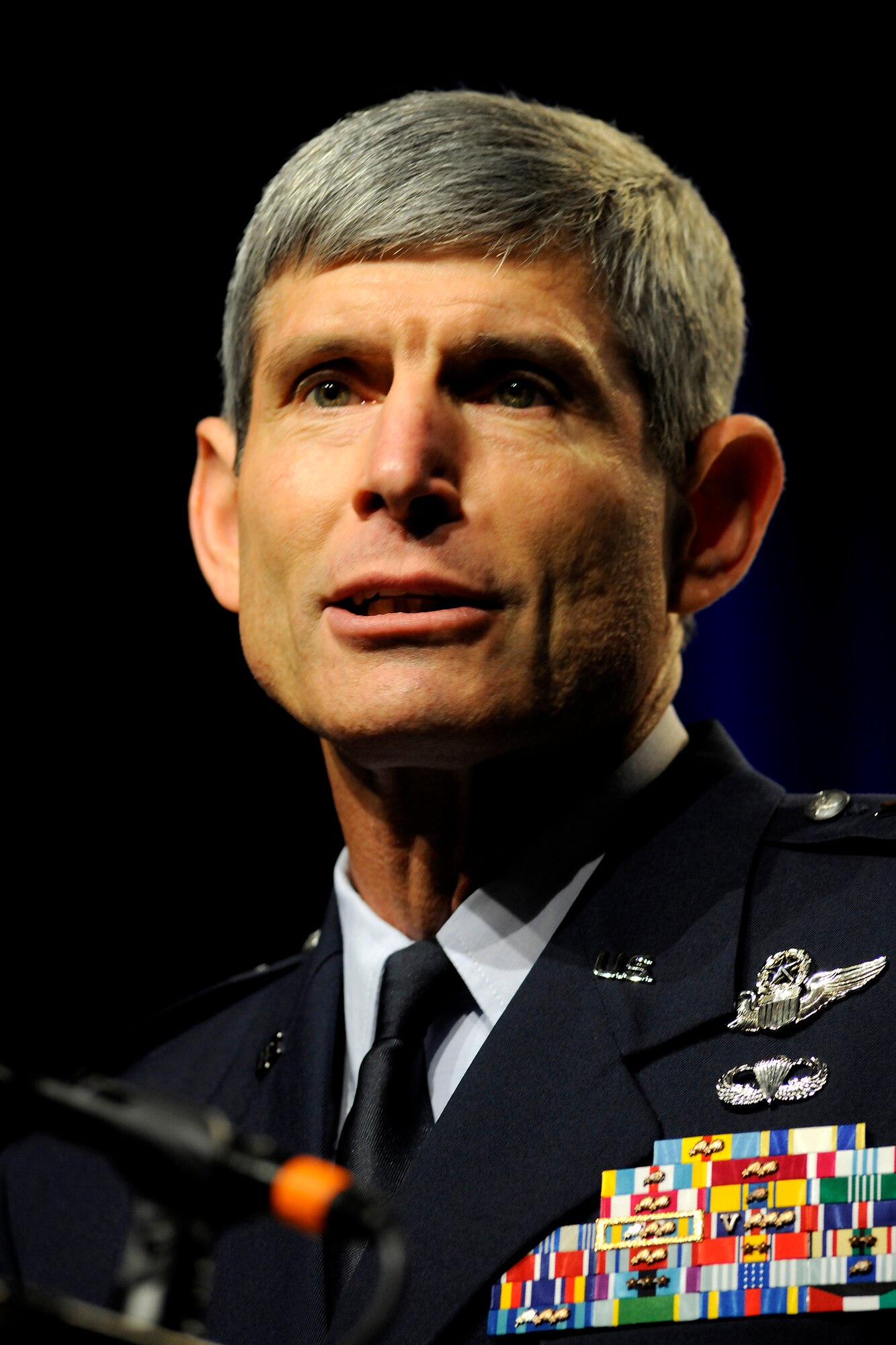 Air Force Chief of Staff Gen. Norton Schwartz delivers his keynote speech today during the Air Force Association Air and Space Conference and Technology Exposition Sept. 15, 2009, at Oxon Hill, Md.  (U.S. Air Force photo/Scott M. Ash)