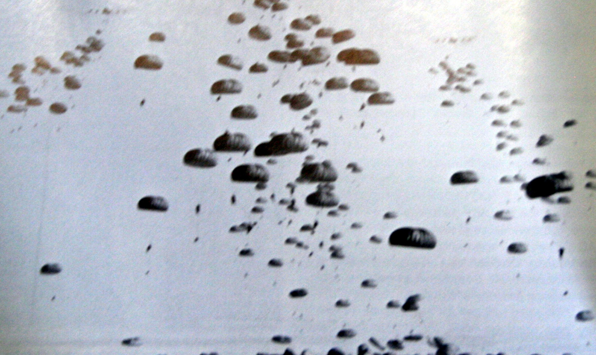 Military Airlift Command aircrews made the world's longest non-stop airdrop when they delivered troops directly from the United States to Egypt during Bright Star 1982, held in the fall of 1981 shown here. (U.S. Air Force History Photo)