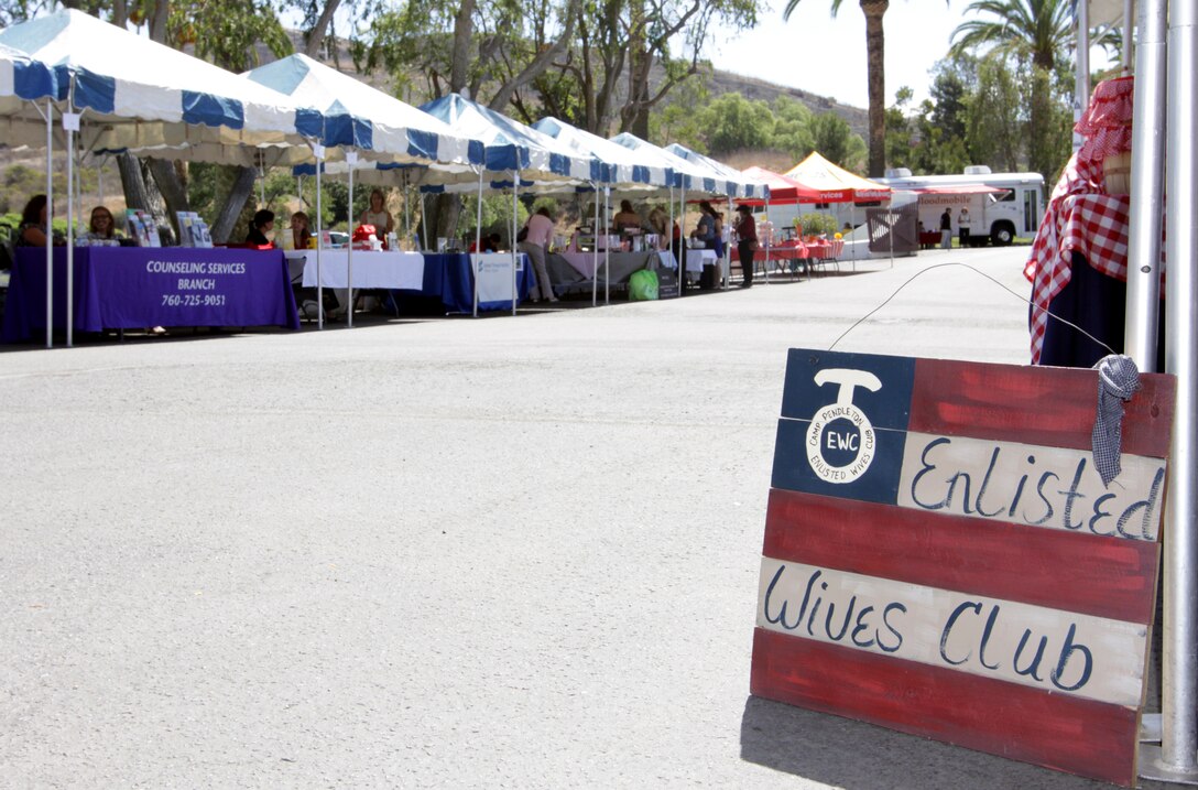 Various local vendors line the driveway Camp Pendleton's Ranch House during the Enlisted and Officers Wives Clubs annual Fiesta Day, Sept. 15. The event is primarily organized to recruit new members into their organizations.