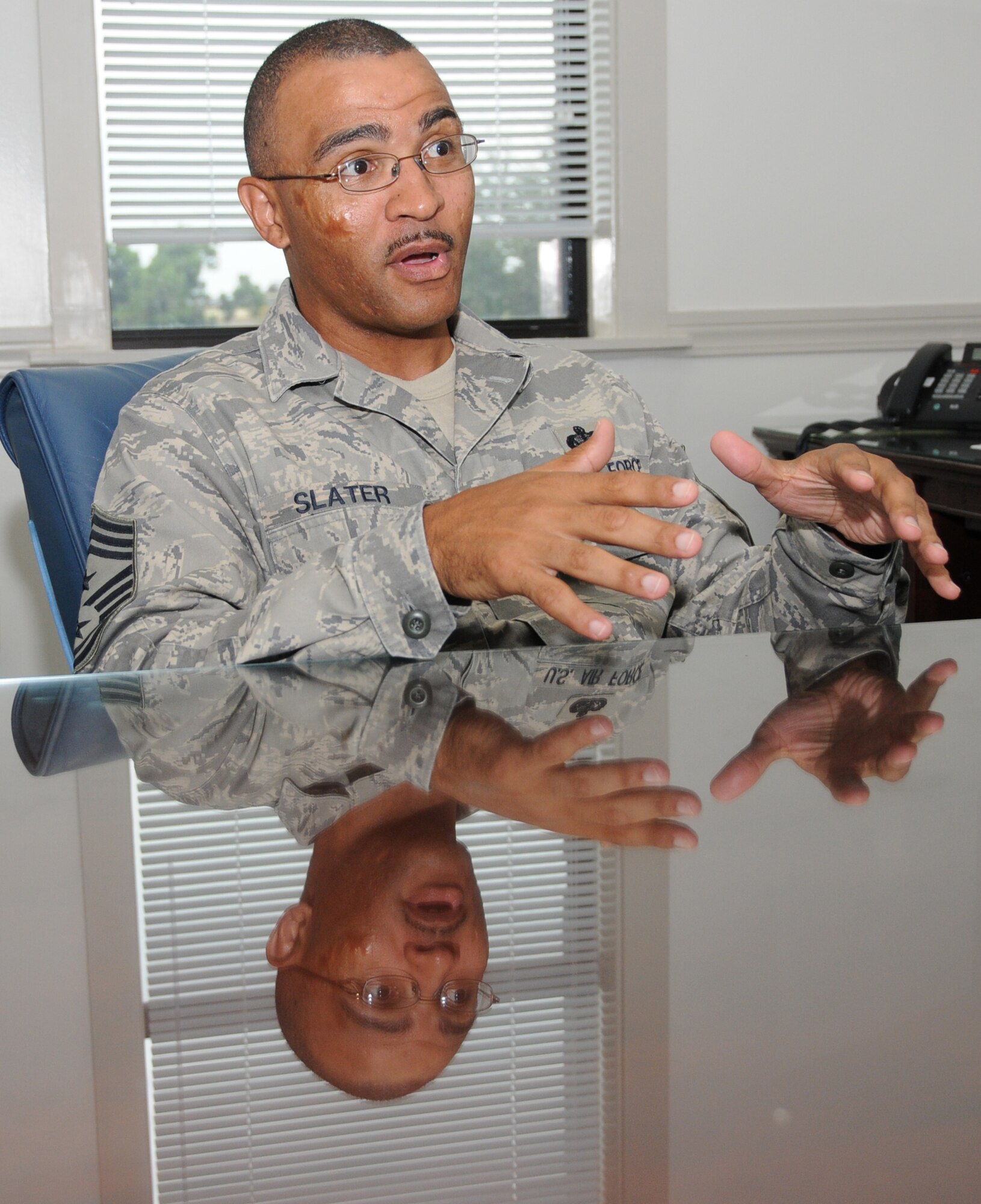 Chief Slater is the 81st Training Wing’s enlisted leader.  (U.S. Air Force photo by Kemberly Groue)