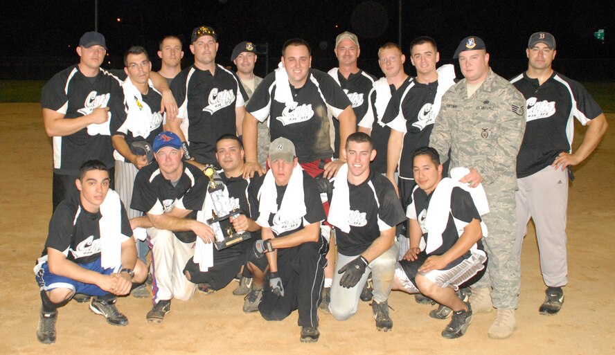The 436th Security Forces Squadron took second place in the intramural softball championship Sept. 15.  (U.S. Air Force photo/Staff Sgt. Chad Padgett)  