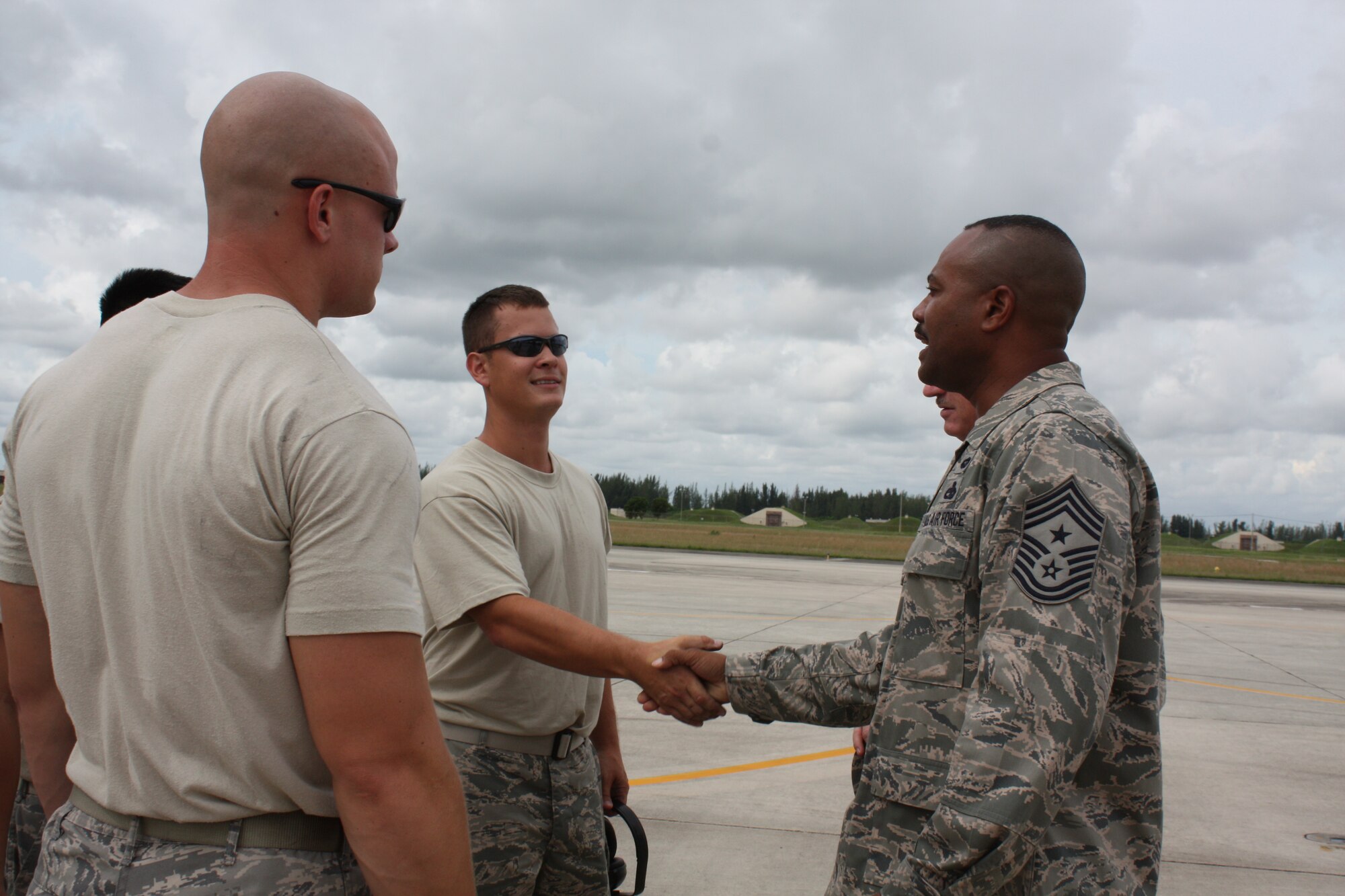 Command Cheif of the 10th Air Force, Cheif Master Sgt. Lesley Morrissette, visited Homestead Air Reserve Base on Sept 12-13. (U.S. Air Force photo/Senior Airman Katie Spencer)