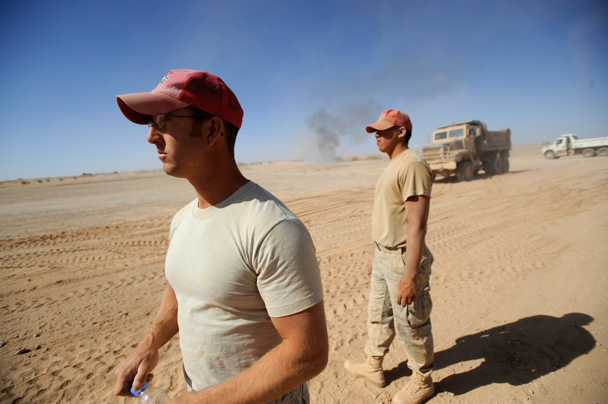 Airmen assigned to the 809th Expeditionary Red Horse Squadron, 1st Expeditionary Red Horse Group. is deployed from the 819th Red Horse Squadron, Malmstrom, AFB, MT (U.S. Air Force Photo/Staff Sgt. Shawn Weismiller)