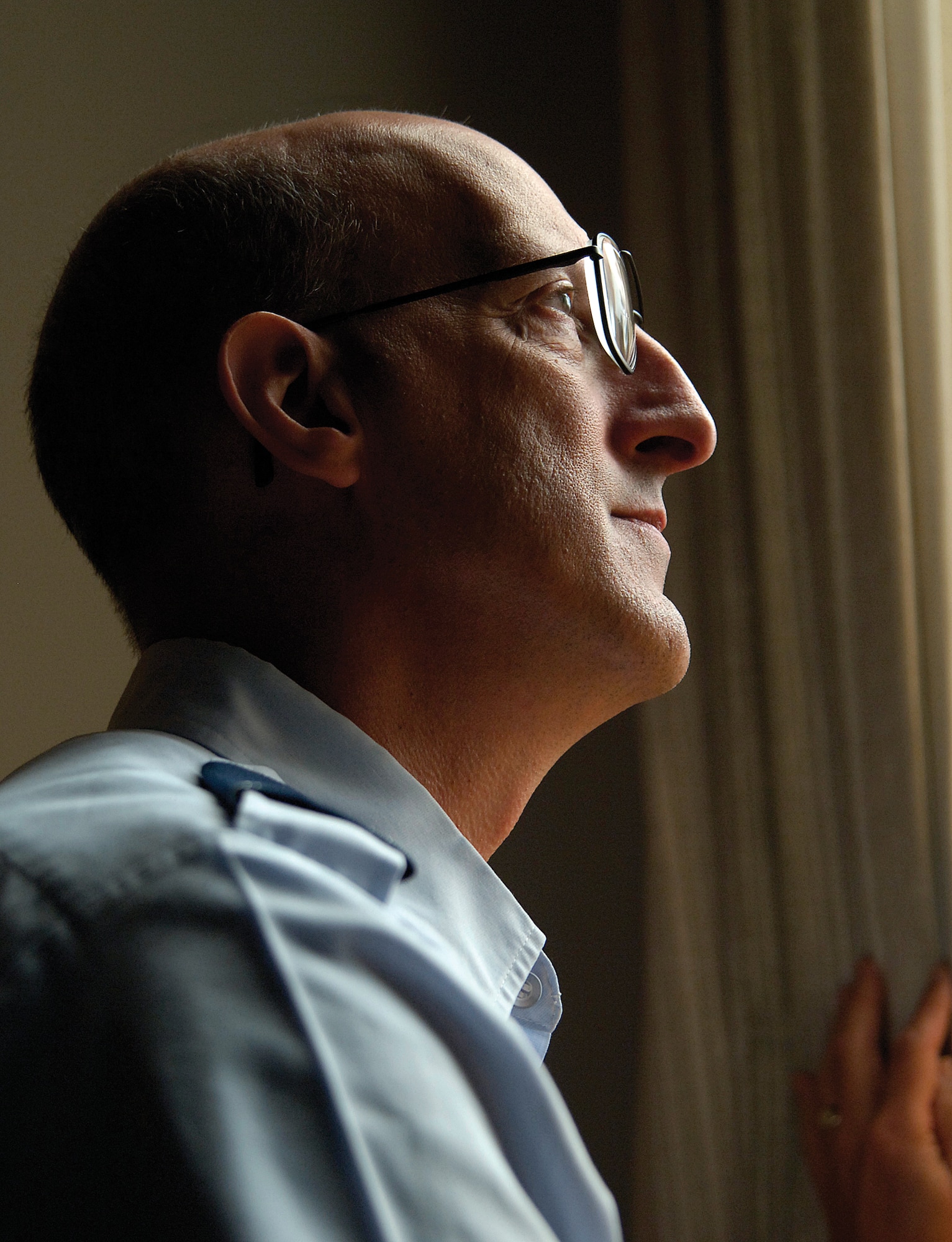 After answering the call to become a minister 22 years ago, 72nd Air Base Wing Chaplain (Lt Col.) Dave Terrinoni is excited to continue his journey and serve the Tinker community. (Air Force photo by Margo Wright)