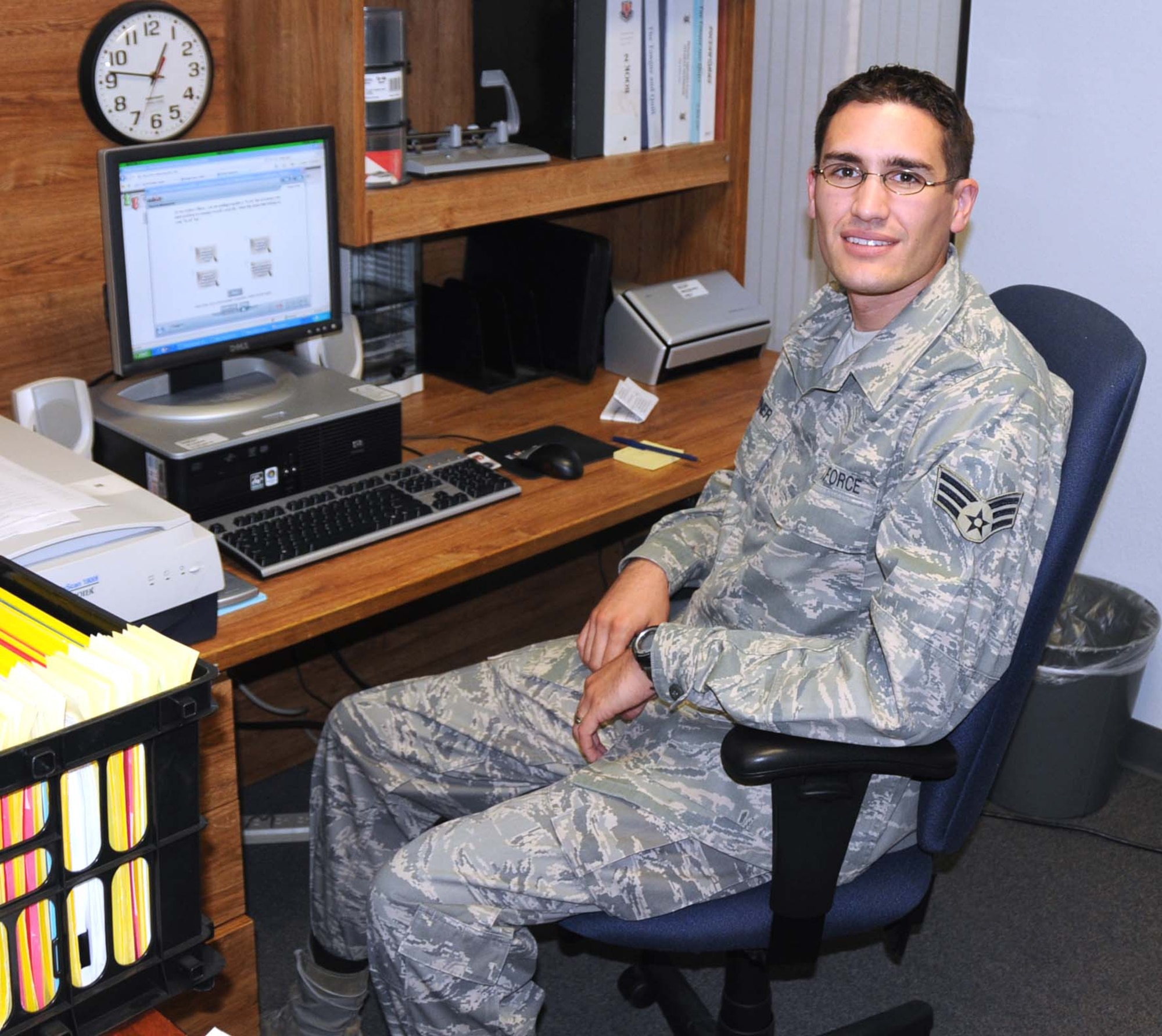 Senior Airman Jeffrey "Jack" Turner, 944th Fighter Wing Historian, is the 944th Fighter Wing Spotlight for the week of September 21, 2009. (U.S. Air Force photo/Staff Sgt. Louis Vega)