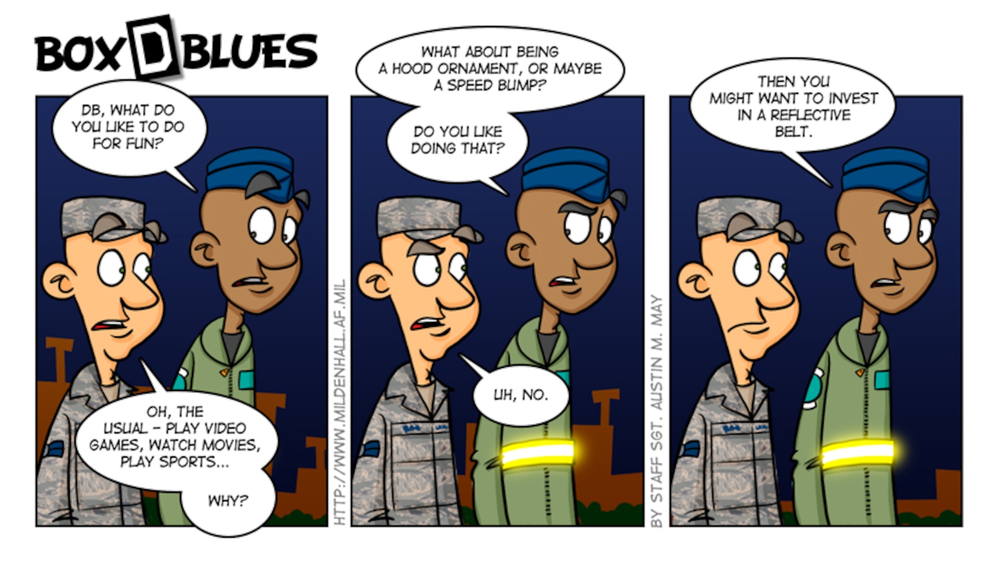 U.S. Air Force comic/Staff Sgt. Austin May