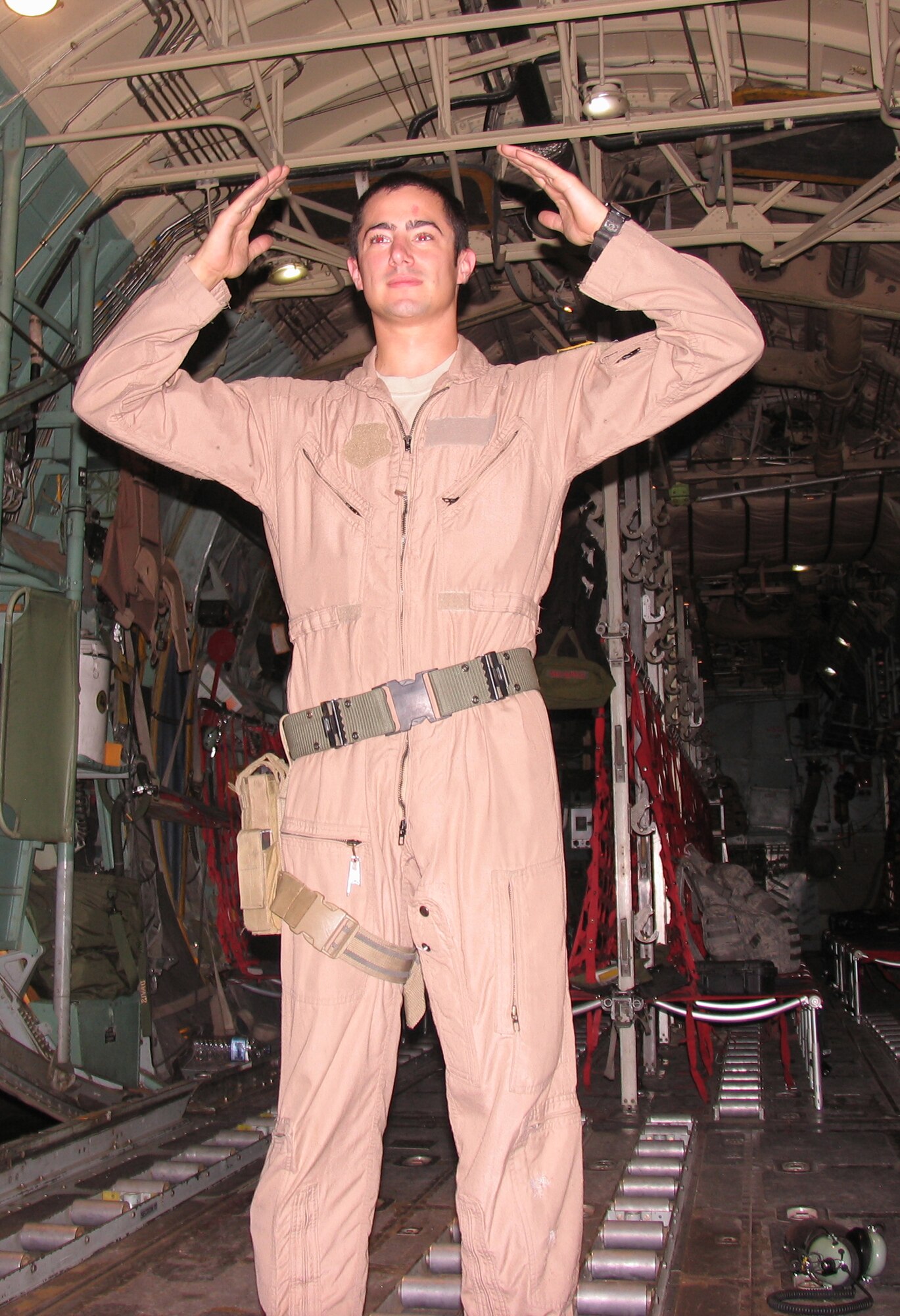 Senior Airman James Letts is a 737th Expeditionary Airlift Squadron C-130 Hercules loadmaster deployed from the 39th Airlift Squadron, Dyess Air Force Base, Texas. (Courtesy photo)