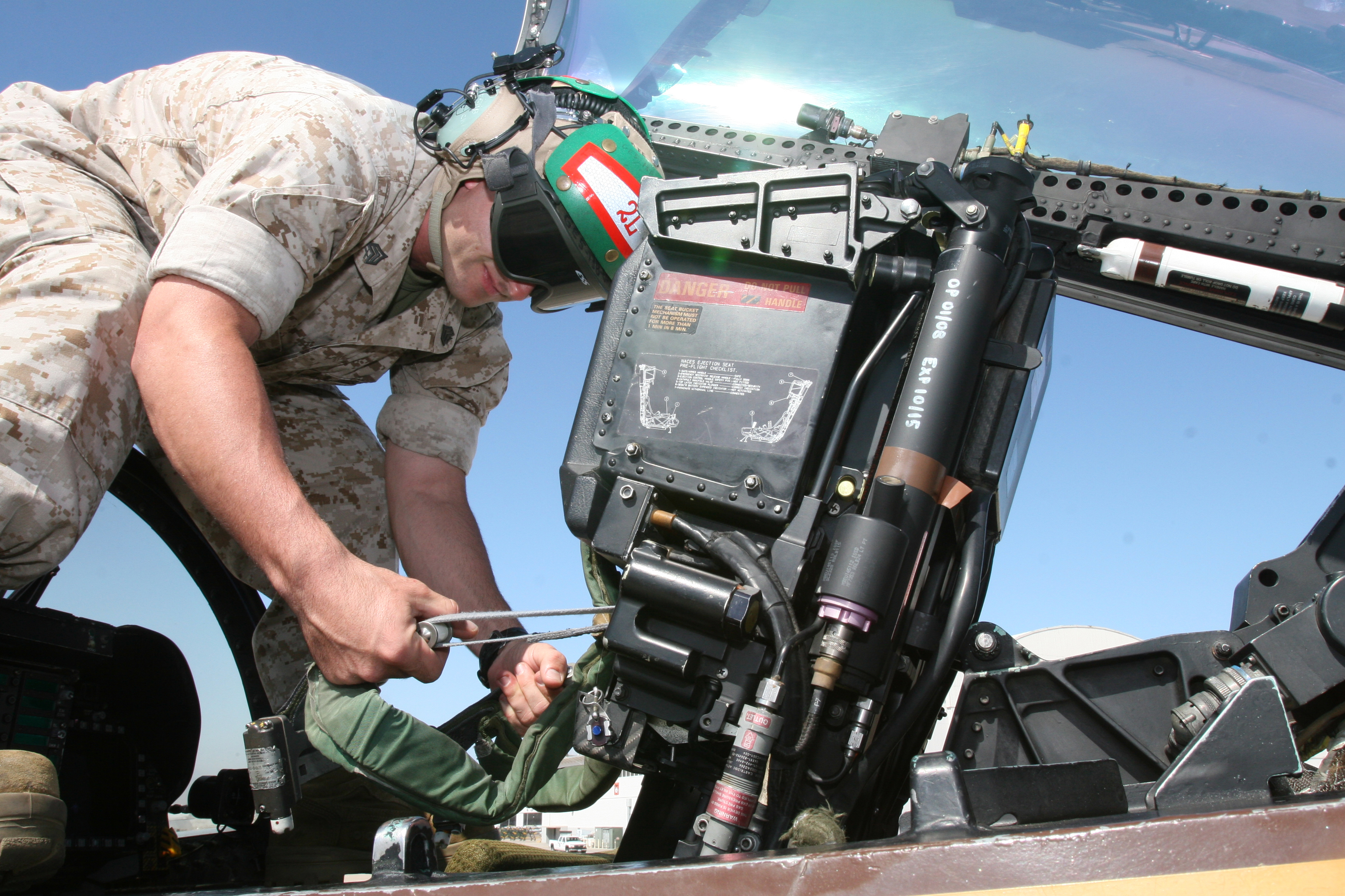 Seat shop Marines keep pilots safe, confident in aircraft cabin > 3rd