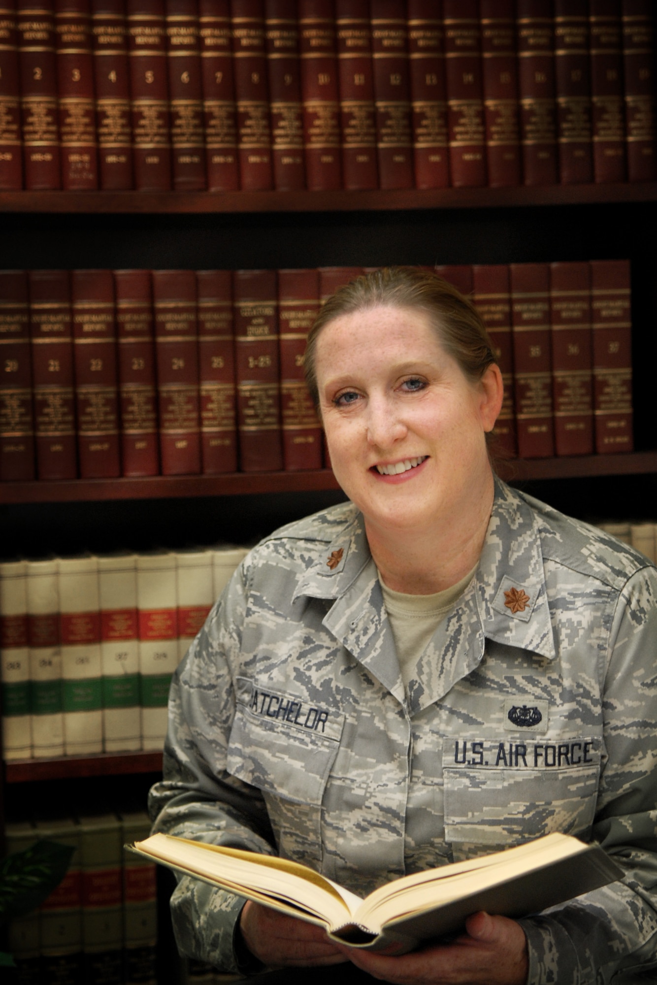 Maj. Sonya Batchelor received the Col. Ted E. Bailey Jr. award from the State Bar of Texas, given to the best licensed military reserve attorney in the state. Batchelor serves as the Area Defense Counsel in the Texas Air National Guard's 149th Fighter Wing at Lackland Air Force Base, Texas. (U.S. Air Force photo by Staff Sgt. Eric L. Wilson)