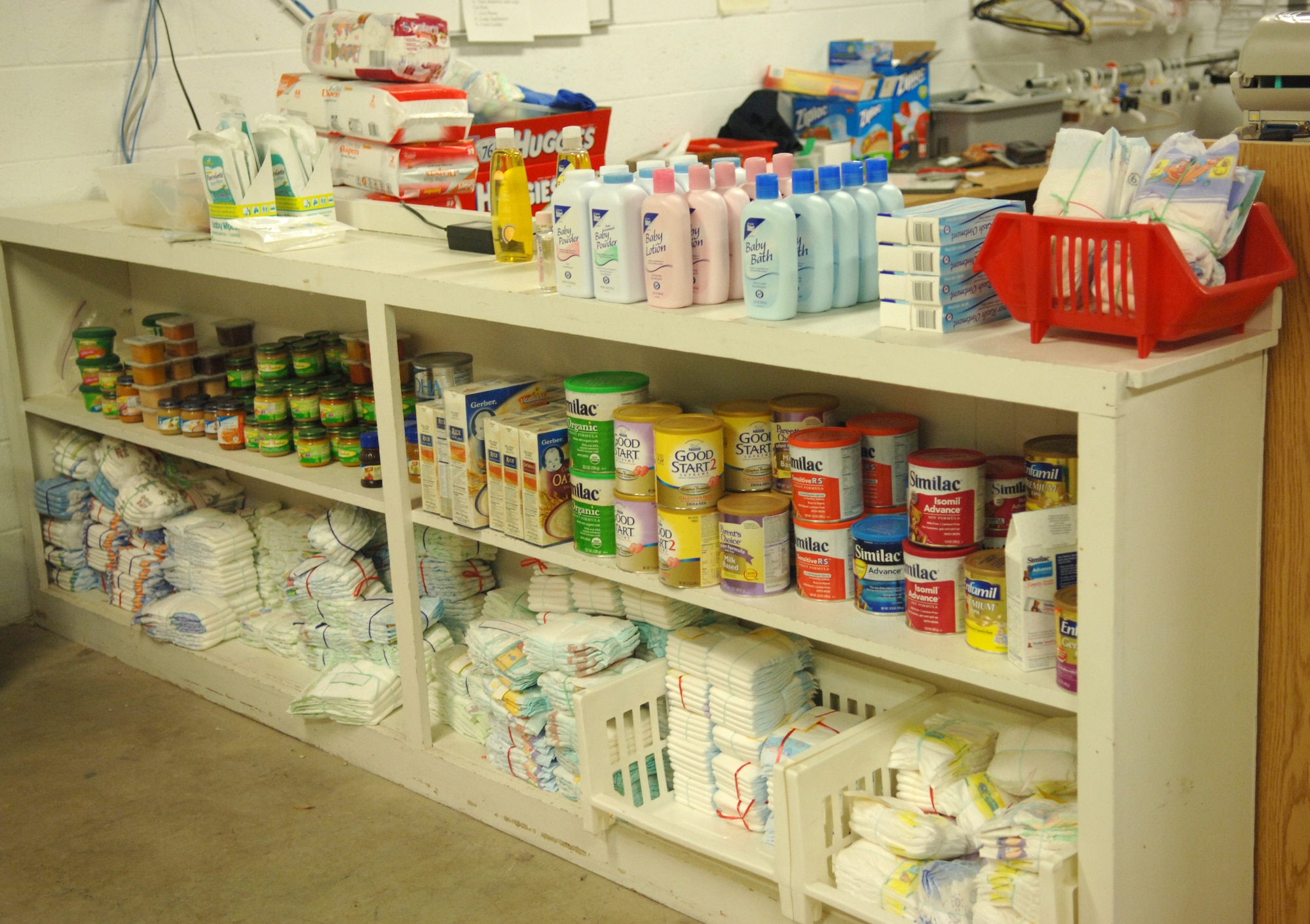 The B-One Yard thrift and consignment shop here, Sept. 9 features a section called “Baby Land.” Parents can shop the section twice a month and take home baby items free of charge. (U.S. Air Force photo/Airman 1st Class Jarad Denton)