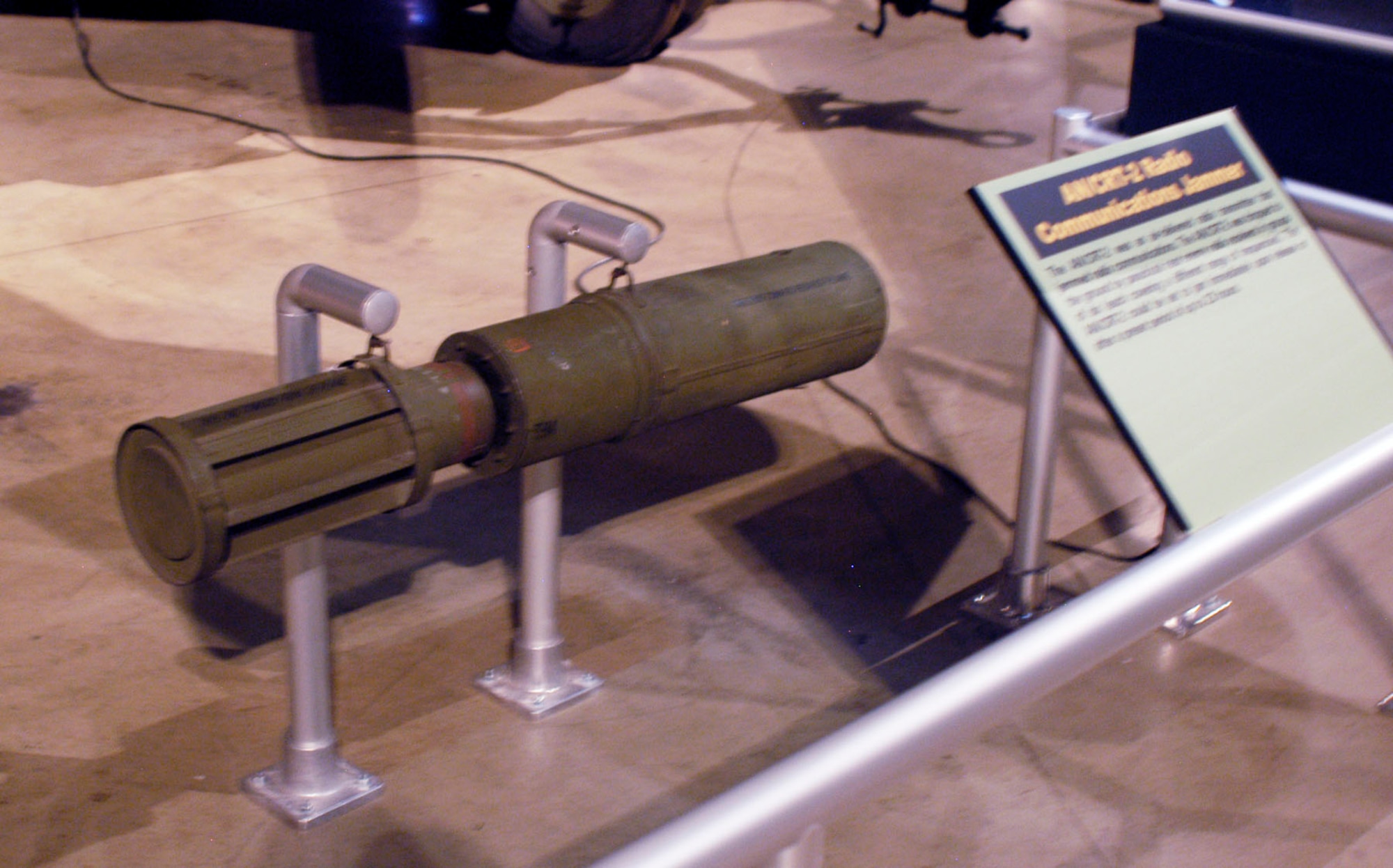 DAYTON, Ohio -- AN/CRT-2 Radio Communications Jammer in the World War II Gallery at the National Museum of the U.S. Air Force. (U.S. Air Force photo)