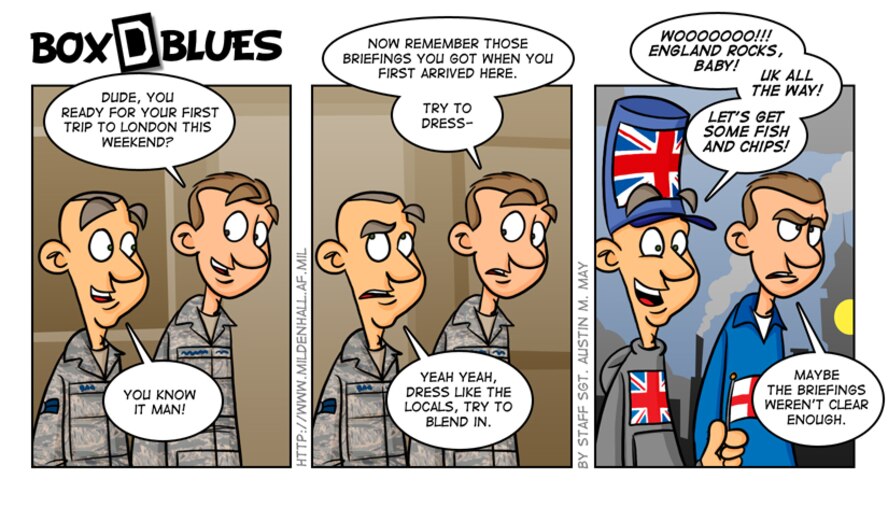 U.S. Air Force comic/Staff Sgt. Austin M. May