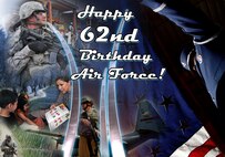 Image honoring the Air Force's 62nd birthday. 090918-F-8989J-001

Layout and design by TSgt Monique Jose-Duvall, 1st FW/PA