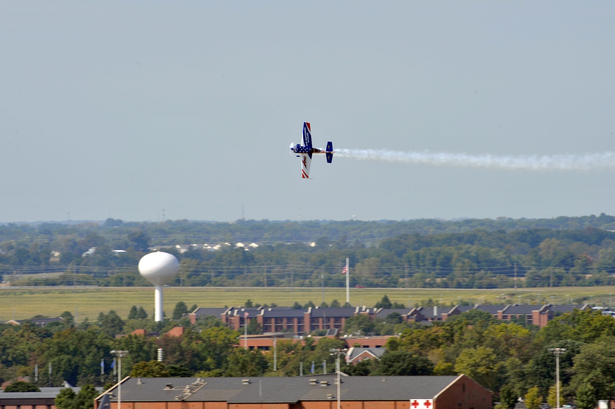 SCOTT AFB, Ill. -- Air National Guard?s John Klatt performs in the Staudacher S-300D during the Airpower Over the Midwest Airshow Saturday. The 2009 Scott Air Force Base airshow featured performances by the Canadian Forces Snowbirds and the Army Golden Knights.
(U.S. Air Force photo by Senior Airman Teresa M. Hawkins)