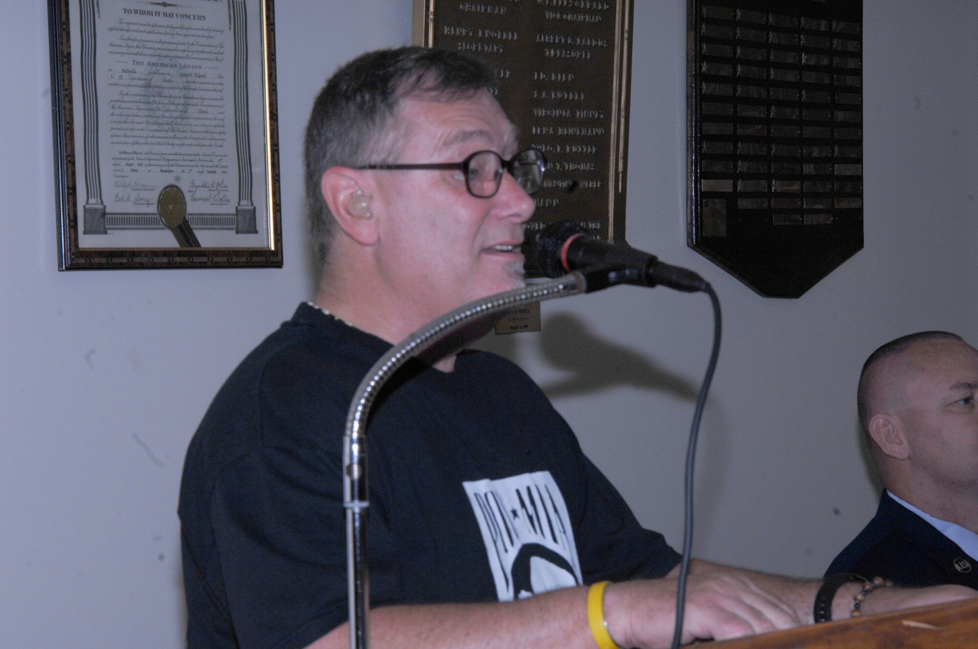SCOTT AIR FORCE BASE, Ill. -- Gary Portell sings, "Fallen, but not forgotten," which is a song that captures the theme of POW/MIA day. Currently there are about 88,569 American servicemembers still listed as "Missing in Action." 

(U.S. Air Force photo/Airman 1st Class Amber Kelly-Herard)