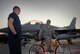 Senior Airman Joshua Aubihl (left) and Tech. Sgt. Jesse Ramirez (right), F-16 maintainers with the 115th Fighter Wing, exchange information about the condition of the airplane as they get it ready for the day’s mission.