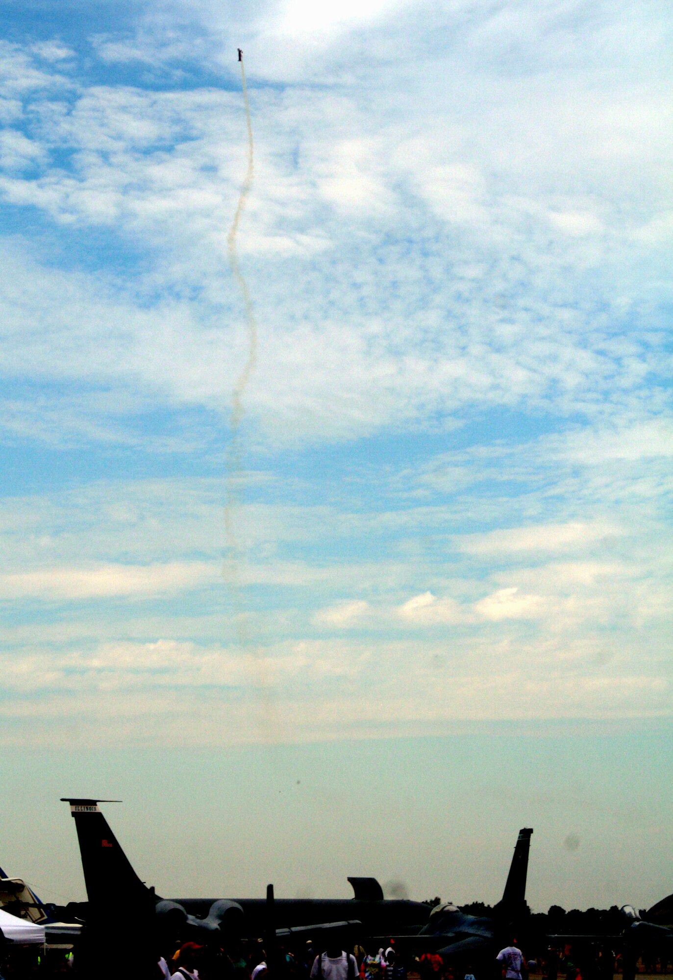 A propeller-driven aircraft performs an aerial maneuver during the 2009 Scott Air Force Base Airshow on Sept. 19, 2009, at Scott AFB, Ill.  The airshow drew tens of thousands of people and featured a wide variety of aircraft on static display and in aerial performances.  (U.S. Air Force Photo/Tech. Sgt. Scott T. Sturkol)