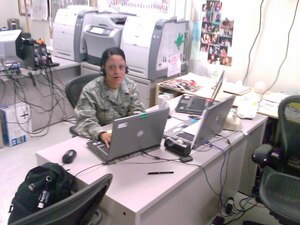Staff Sgt. Shanta L. Andino, 1st MSGS surgical technician, is currently deployed in Afghanistan. (Photo courtesy/Staff Sgt. Shanta L. Andino)