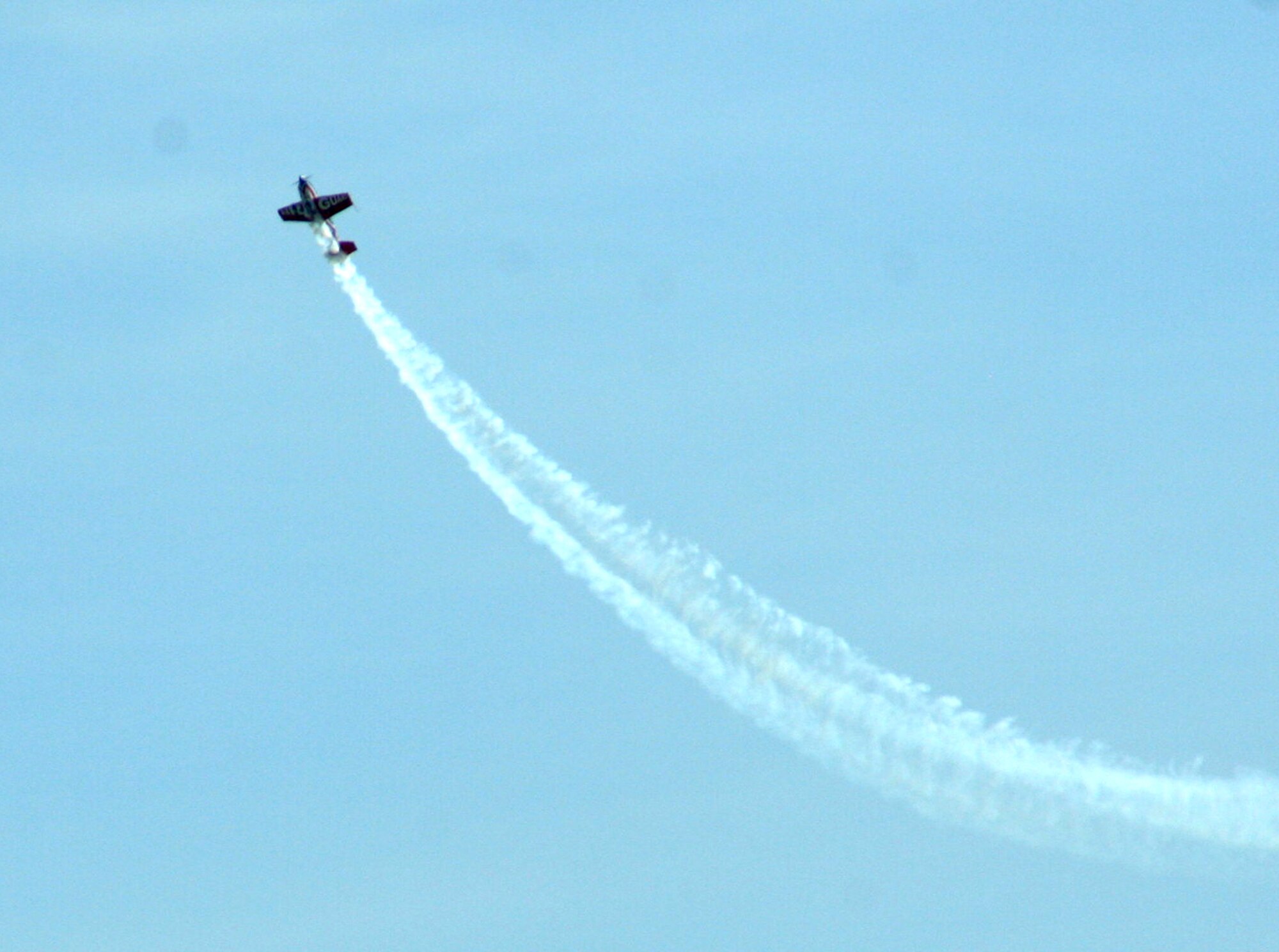 A Staudacher S-300D is flown by John Klatt during a practice run for the 2009 Scott Air Force Base Airshow on Sept. 18, 2009, at Scott AFB, Ill.  The airshow took place from Sept. 19 and 20 drawing tens of thousands of people.  (U.S. Air Force Photo/Tech. Sgt. Scott T. Sturkol) 