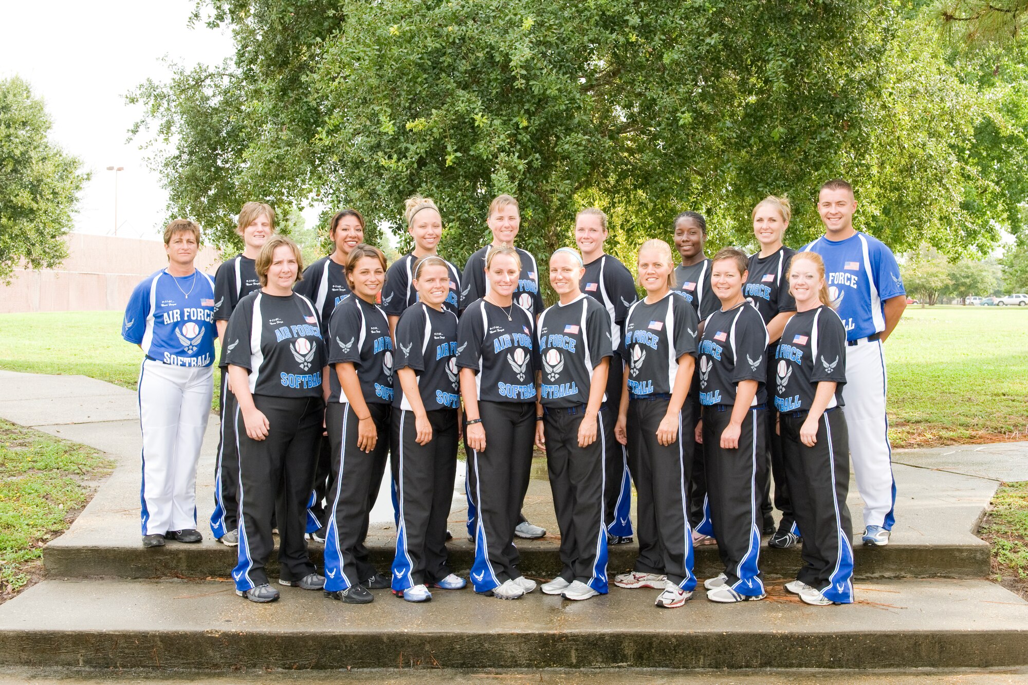 The U.S. Air Force woman’s softball team held tryouts and practice sessions on Tyndall’s Air Force Base from Aug. 27 to Sept. 18.  Of the 22 players, 15 were selected to travel to Pensacola Fla. where they currently are practicing and competing.  (U.S. Air Force photo/Jonathan Gibson) 