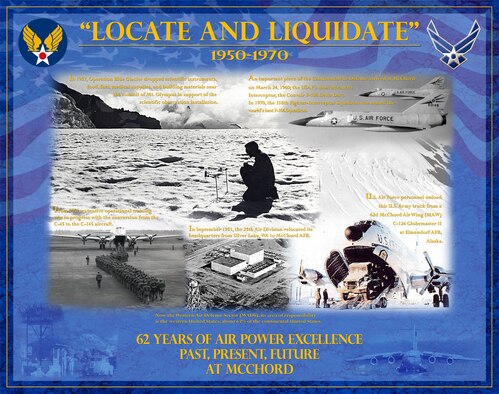 Historical poster depicting McChord's 1950-1970's era. (U.S. Air Force Graphic/Adamarie Lewis-Paige)