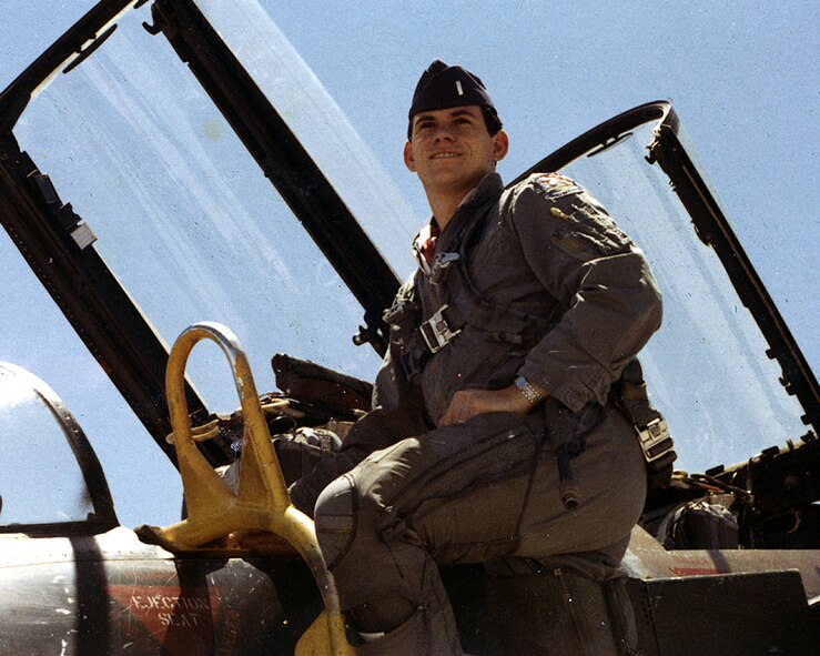 HANSCOM AIR FORCE BASE, Mass. - First Lt. Pete Cleary poses next to his T-38 Talon during pilot training before becoming a combat pilot in the Vietnam War. (Courtesy photo)