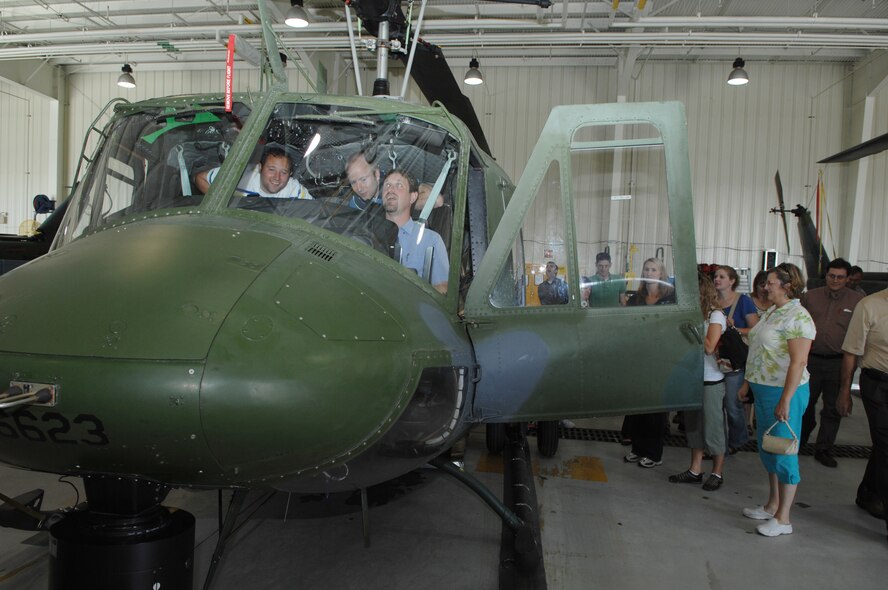 MINOT AIR FORCE BASE, N.D. -- Members of the Community Leadership Institute toured the base Sept. 18. and was hosted by several squadrons to familiarize them to the various missions of the base. The group, which is comprised of new members every year chosen through the Minot Area Chamber of Commerce, made note to stop at the 54th Helicopter Squadron and enjoyed an up close and inside look of a B-52H Stratofortress, the platform operated by the 5th BW. (U.S. Air Force photo by Staff Sgt. Stacy Moless) 