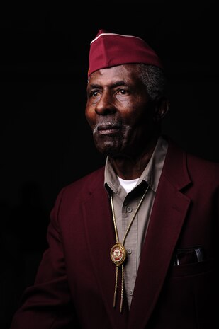 Jacob Scott attended a luncheon and retreat ceremony held at Charleston AFB Sept. 18 in honor of prisoners of war and those listed as missing in action. Mr. Scott was joined by fellow members and their spouses from the American ex-Prisoners of War Lowcountry Chapter. Mr. Scott served in the Army as a corporal during the Korean Conflict. (U.S. Air Force photo/Staff Sgt. Jason Robertson)