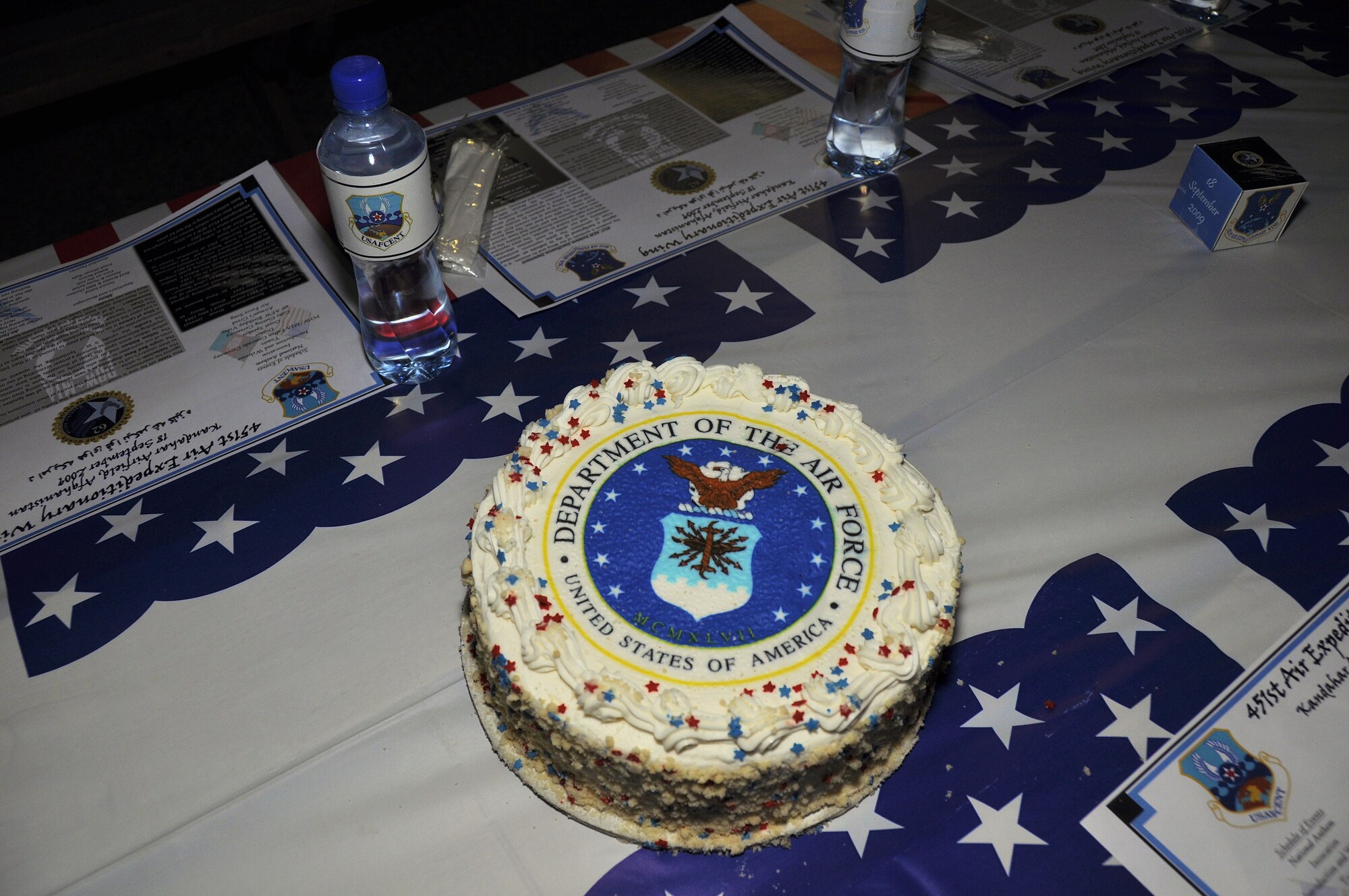 The 451st Air Expeditionary Wing at Kandahar Airfield, Afghanistan celebrated the U.S. Air Force's 62nd birthday Sept. 18, 2009 at Camp Samek. (Photo by Willie Rivera)