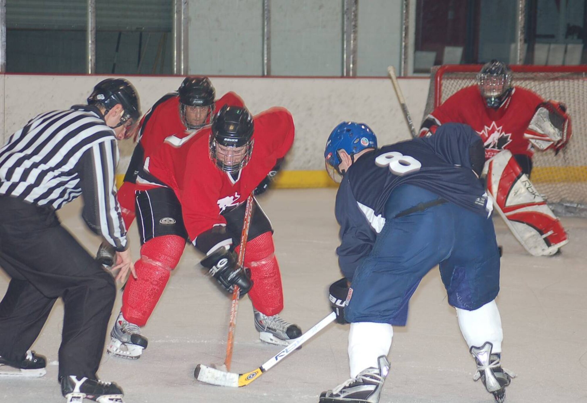 The Canadian and American Components first went head-to-head in May in Canada’s most popular sport, ice hockey. The American team, although behind for the majority of the game, made a comeback to win the CAN-AM Cup.