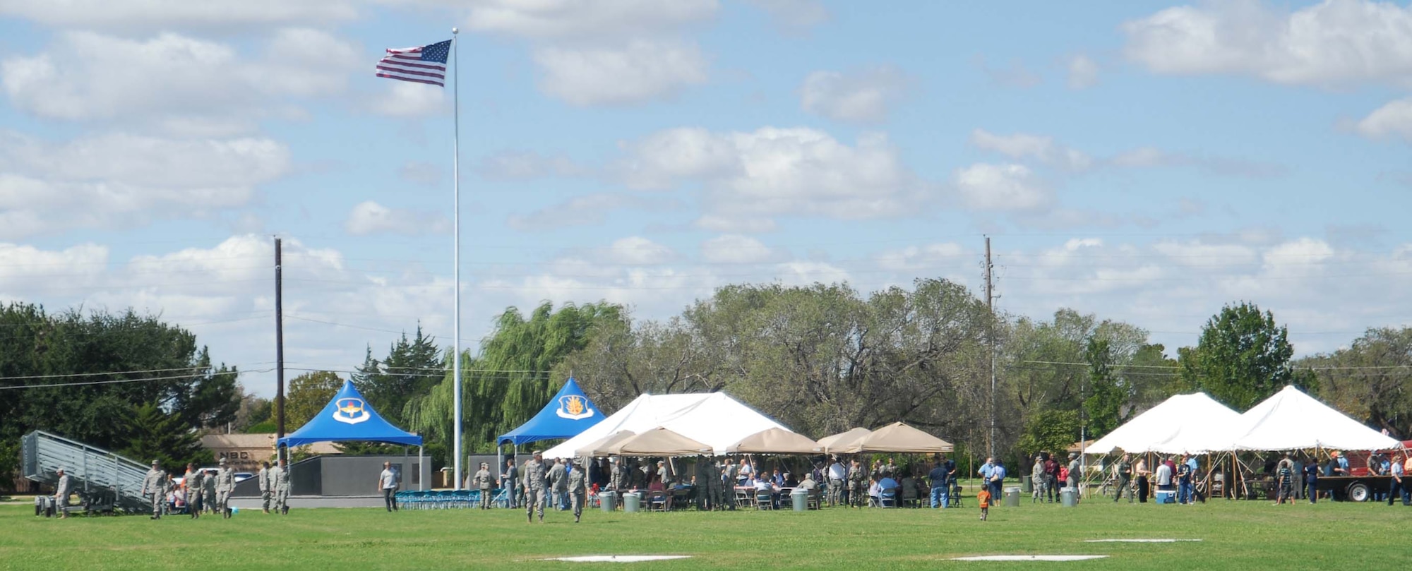ALTUS AIR FORCE BASE, Okla. - 97th Air Mobility Wing and the Military Affairs Committee host post Unit Compliance Inspection Barbecue at Wings of Freedom Park Sept. 22. The 97 AMW received an "excellent" for the UCI, which was achieved through the hard work and dedication of the men and women of Altus Air Force Base. (U.S. Air Force photo/Airman 1st Class Christopher A. Arnold)
