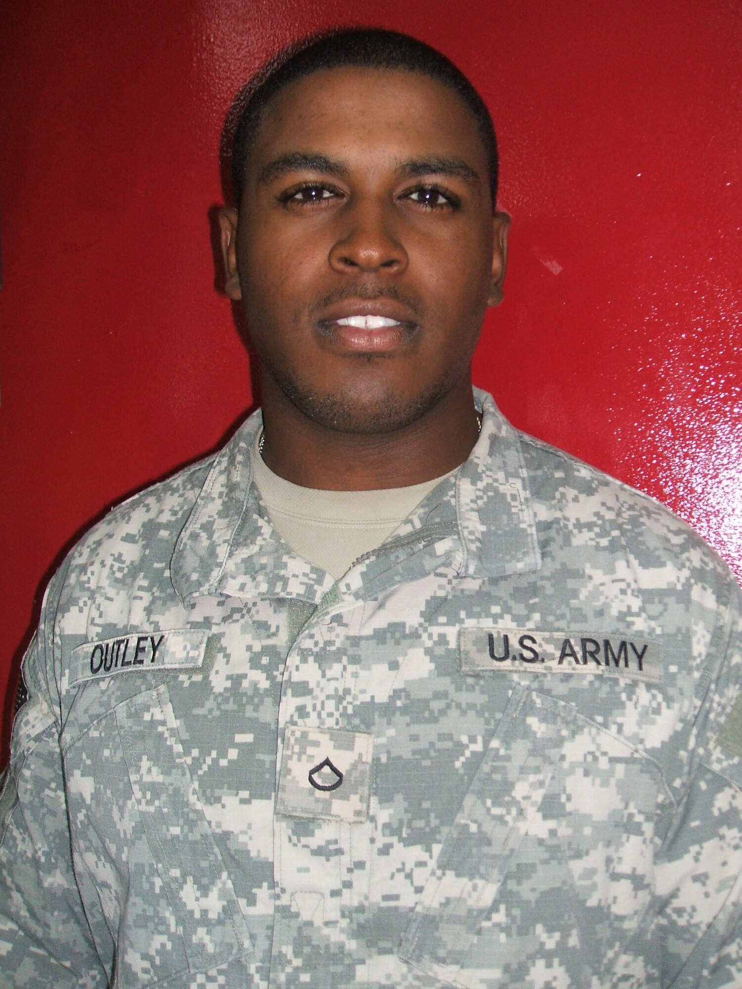 SOUTHWEST ASIA - Pfc. Dameon Outley, U.S. Army, desires to “Get a 300 on my physical fitness test.” He says this could help him in a variety of ways, not just in terms of health. The soldier’s home-station is Fort Bliss, Texas, and his hometown is Waco, Texas. (U.S. Air Force Photo/2nd Lt. Kidron B. Vestal)