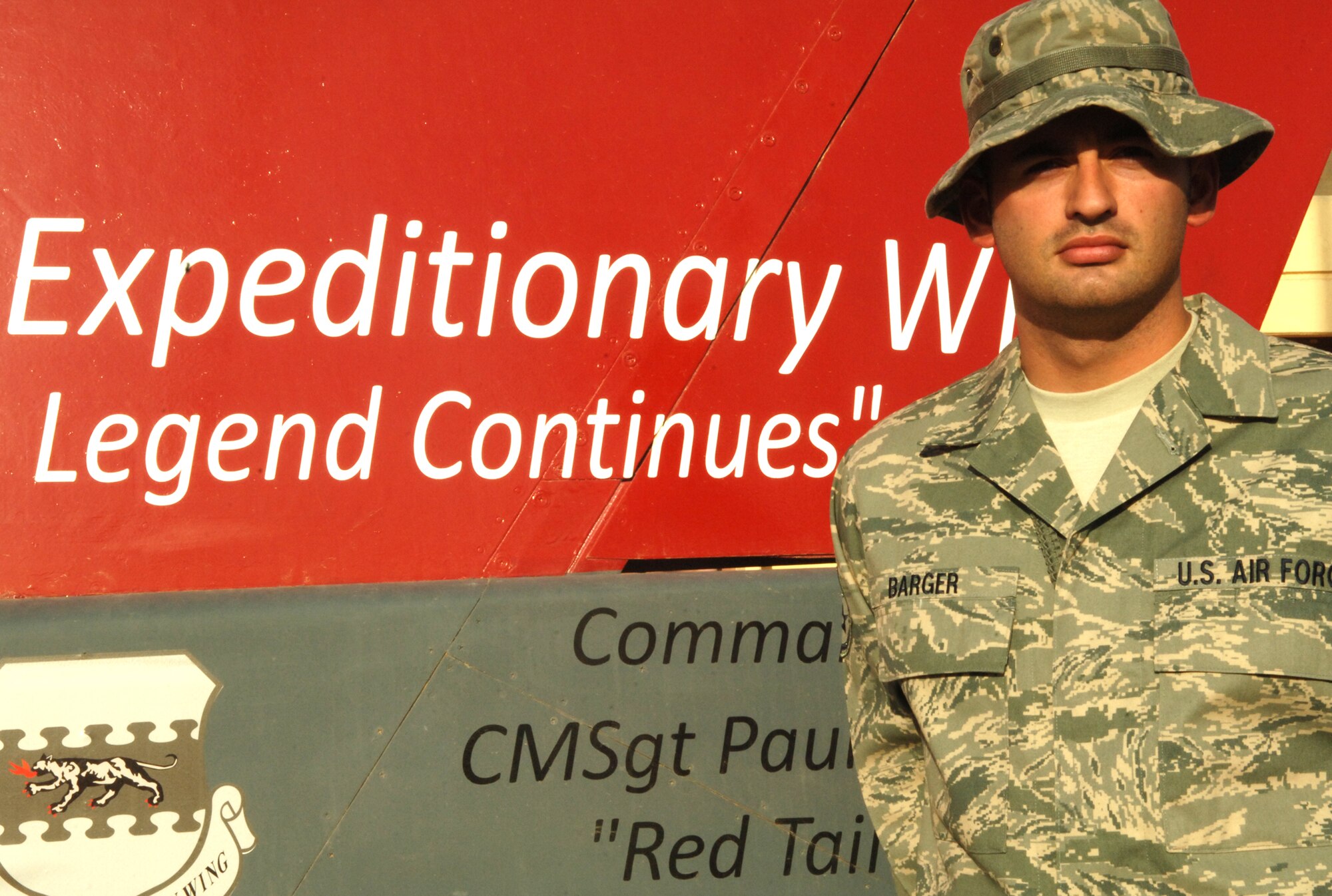 JOINT BASE BALAD, Iraq – Staff Sgt. Justin Barger, 332nd Expeditionary Operations Support Squadron air traffic control craftsman, is the 332nd Air Expeditionary Wing's Tuskegee Airman of the Week for Sept. 13-19. One of Sergeant Barger’s distinctive accomplishments was coordinating the response to a recent aircraft accident and expediting the medical response to 12 injured personnel. (U.S. Air Force photo/Senior Airman Andria J. Allmond)
