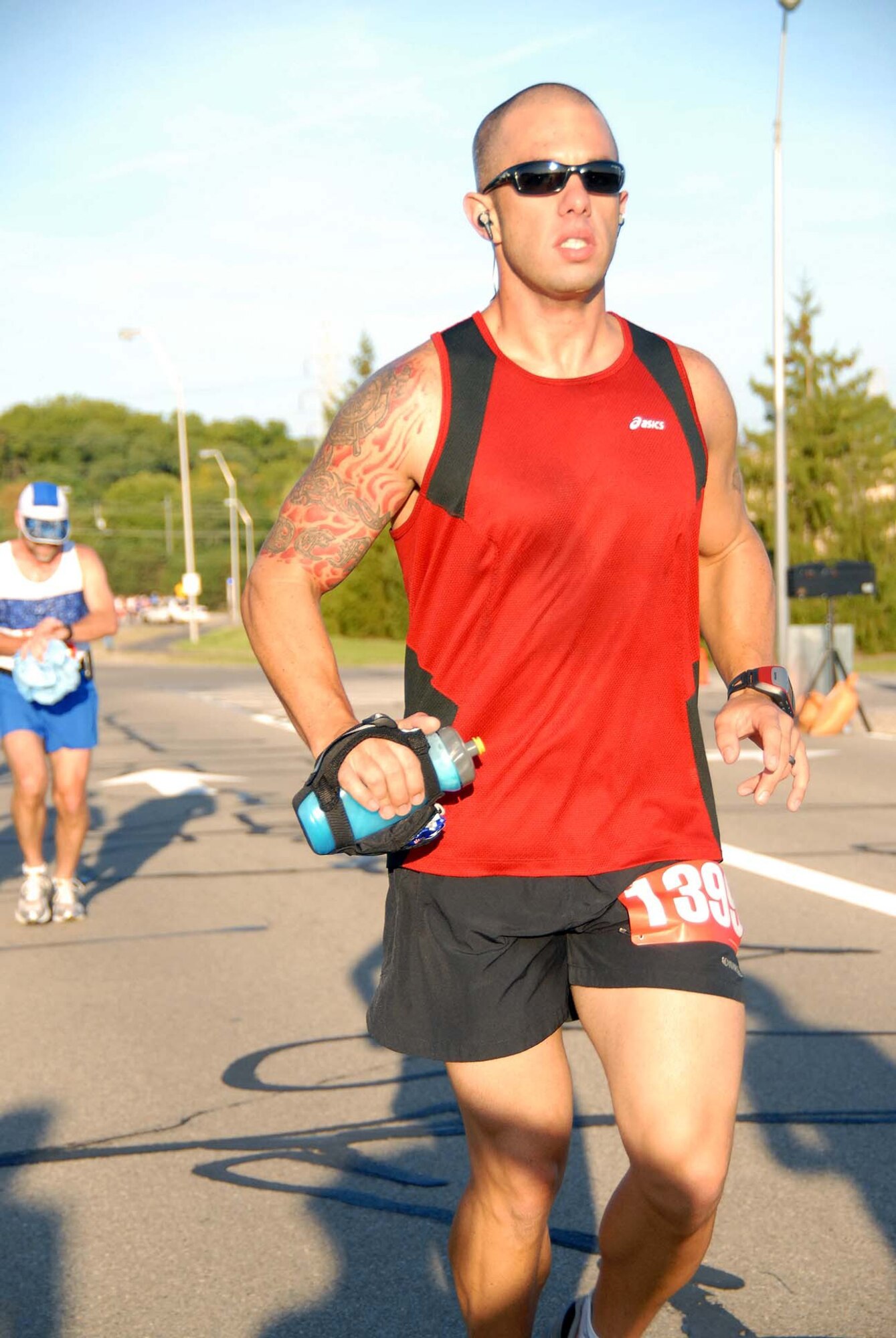 Staff Sgt. William Mavity,325th Civil Engineer Squadron Fire Protection Specialist, ran in the full marathon at the 12th Annual Air Force Marathon Sept. 19 at Wright-Patterson Air Force Base. (Courtesy photo)