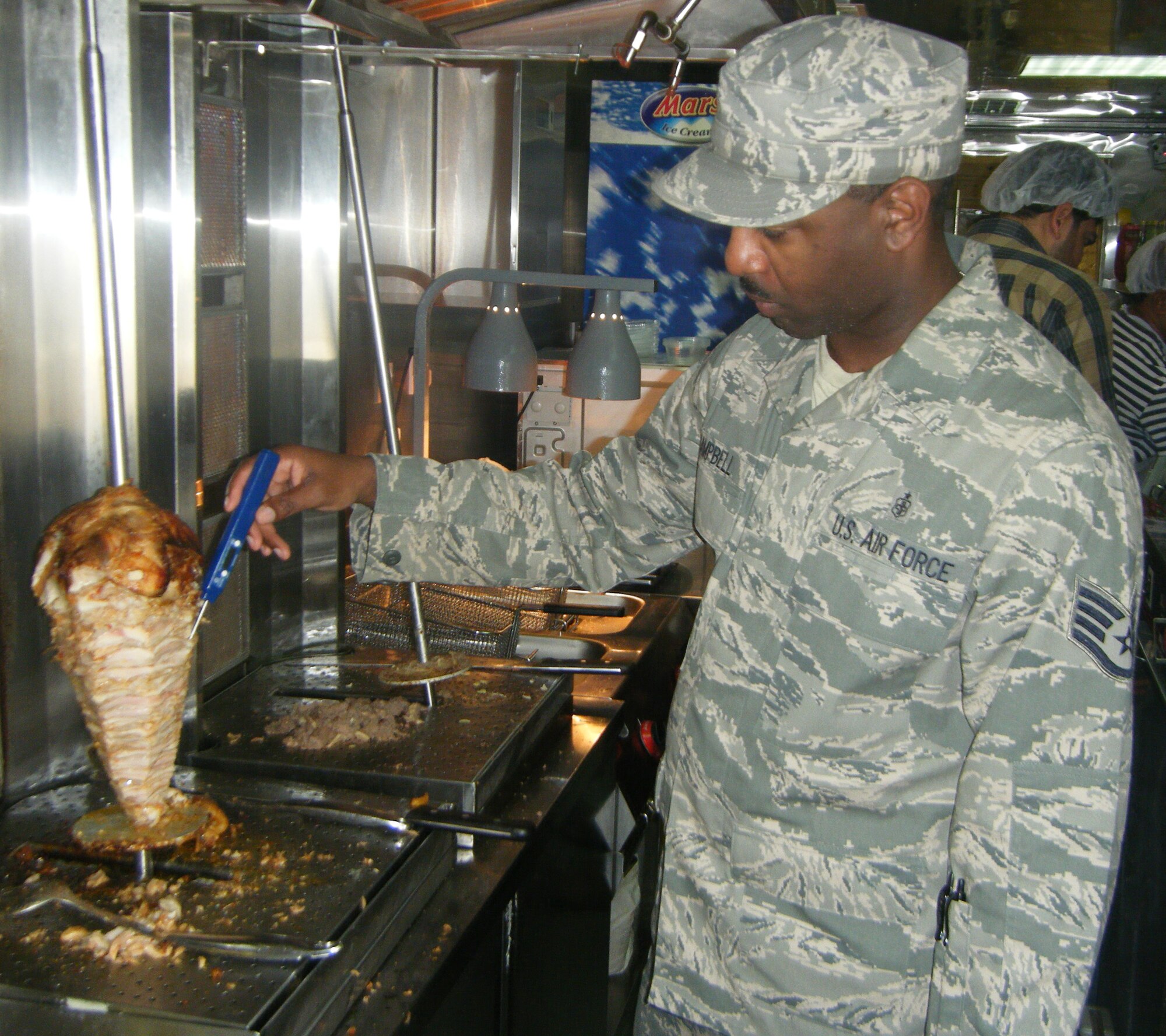 SOUTHWEST ASIA -- Staff Sgt. Tyson Campbell is a public health craftsman deployed from the 88th Aerospace Medicine Squadron, Wright-Patterson Air Force Base, Ohio. (Courtesy photo)