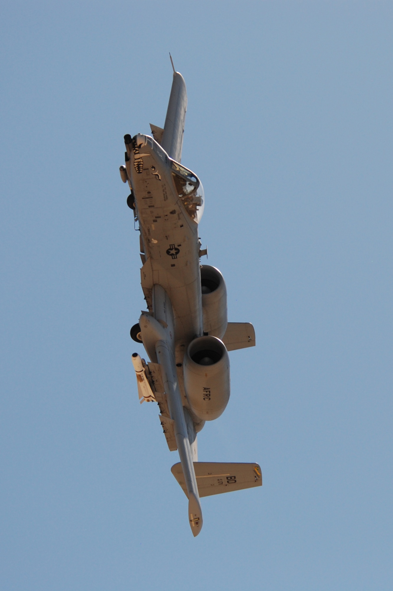 A 47th Fighter Squadron A-10 Thunderbolt II aircraft simulates a 30mm strafing attack on an enemy position at the Utah Test and Training Range in support of Patriot Rifle III, Hill Air Force Base, Utah, on September 11, 2009. More than 54 members of the 917th Wing from Barksdale Air Force Base, La., and six aircraft participated in the exercise. (U.S. Air Force photo/Master Sgt. Greg Steele)