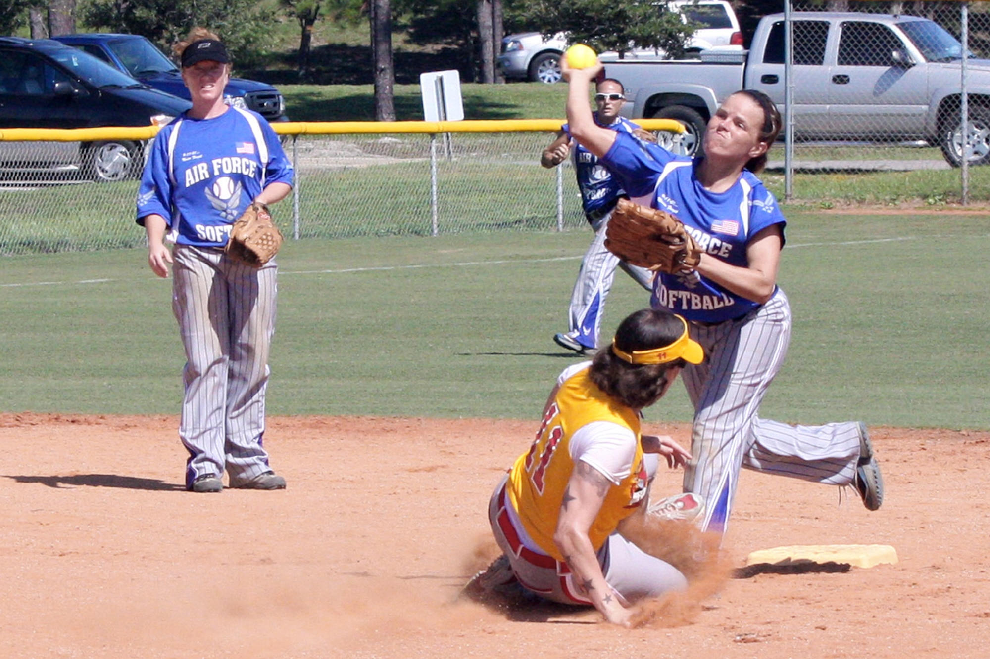 Air Force teams earn gold medals at armed forces softball 