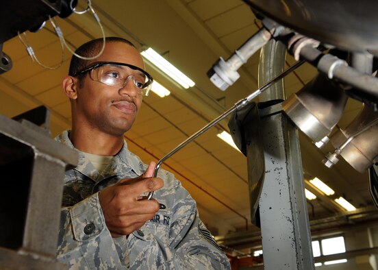 Tech. Sgt. Charles Conway, 52nd Component Maintenance Squadron, is the 52nd Fighter Wing's Top Saber Performer for the week of Oct. 2-8. (U.S. Air Force photo/Airman 1st Class Nathanael Callon)
