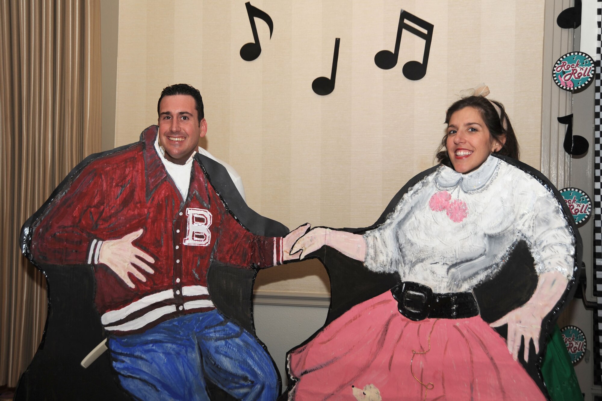 Event goers got into the spirit of the 1950’s at the Los Angeles Air Force Base Spouses Club Auction for Education at the Fort MacArthur Community Center, March 13.  This year’s event included a silent auction, dessert auction and sock hop.  The auction raised $17,000. Proceeds from the event benefit college scholarships for family members who are graduating from high school this year. The scholarships are scheduled to be awarded at a ceremony, May 13.  (Photo by Joe Juarez)