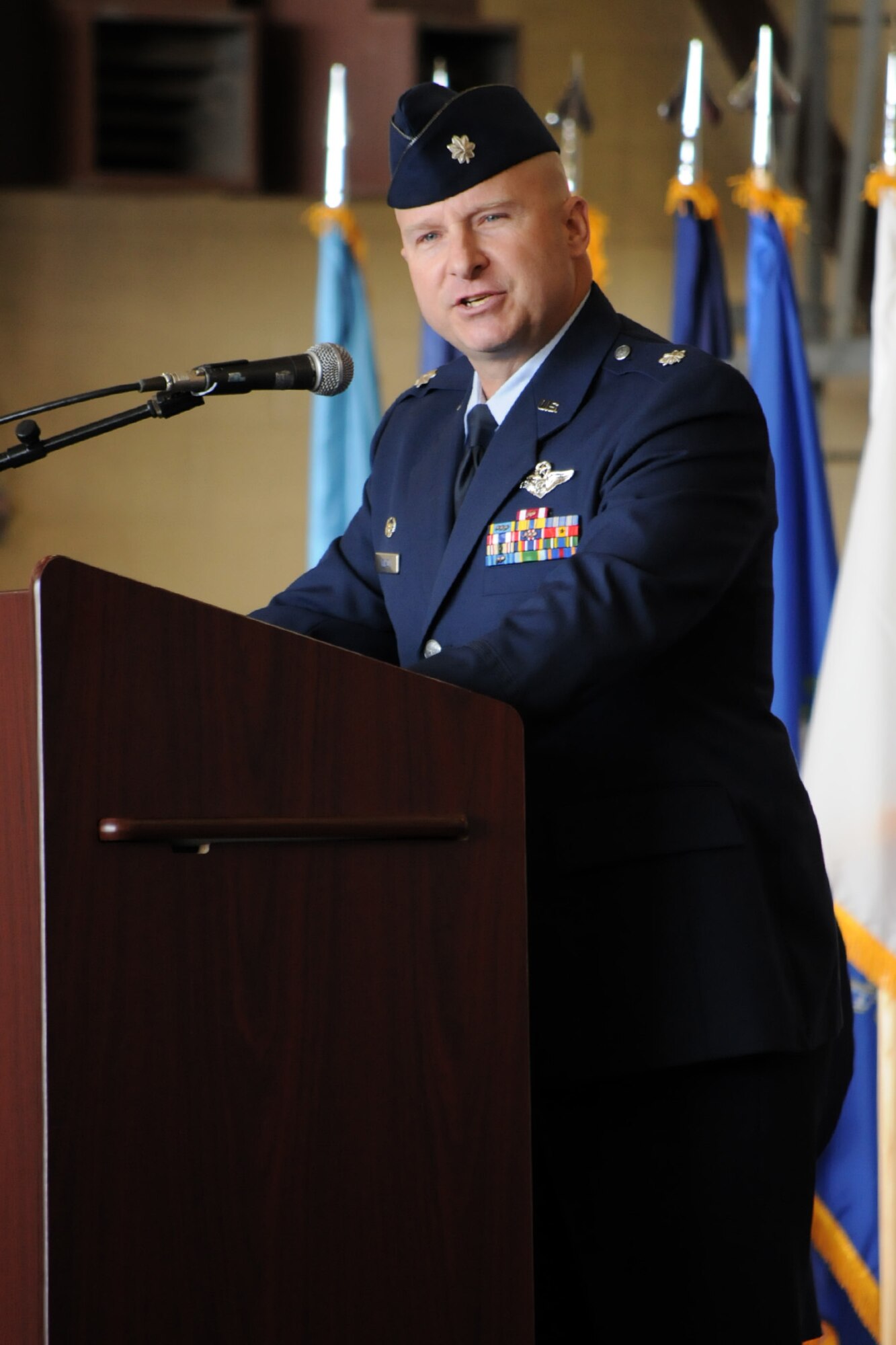 Lt. Col. George Wilson took over as commander of the 963rd Airborne Air Control Squadron March 26. (Air Force photo by Kelly White)