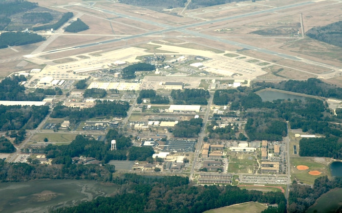 U.S. Air Force Staff Sgt. Jared Lambert pilots a plane over U.S. Marine Corps Air Station Beaufort, S.C., March 25, 2010. MCAS Beaufort hosts all active-duty USMC F/A-18 air operations on the East Coast assigned to Marine Aircraft Group-31. The mission of MAG-31 is to conduct anti-air warfare and offensive air support operations in support of Fleet Marine Forces. Sergeant Lambert is a loadmaster with the 437th Operations Support Squadron who is currently earning his commercial pilot license to prepare for a career outside of the Air Force. (U.S. Air Force Photo/Airman 1st Class Lauren Main)