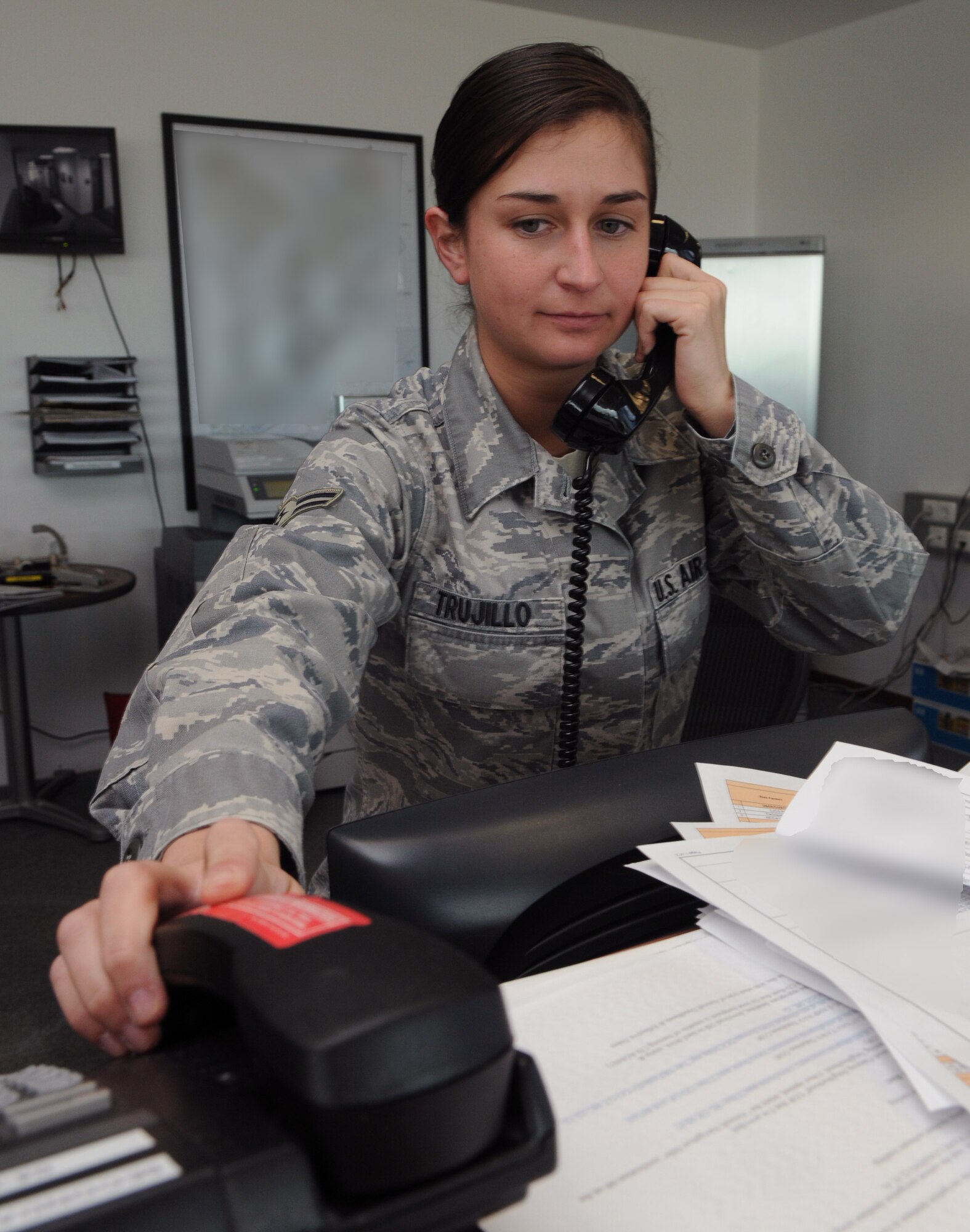 SPANGDAHLEM AIR BASE, Germany -- Airman 1st Class Jillian Trujillo, 726th Air Mobility Squadron, is the 52nd Fighter Wing's Top Saber Performer for the week of April 2 - April 8. (U.S. Air Force photo/Airman 1st Class Staci Miller) 