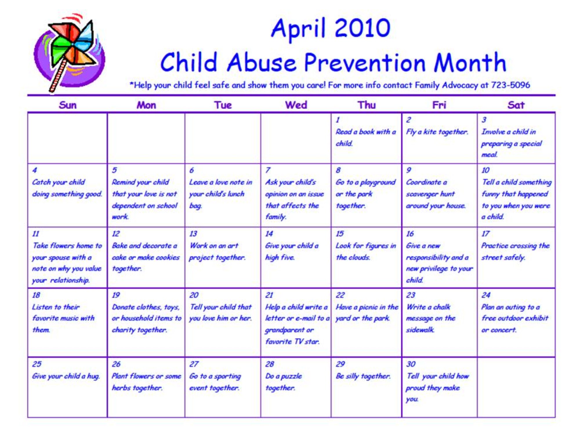 April is Child Abuse Prevention and Shaken Baby Prevention Month 