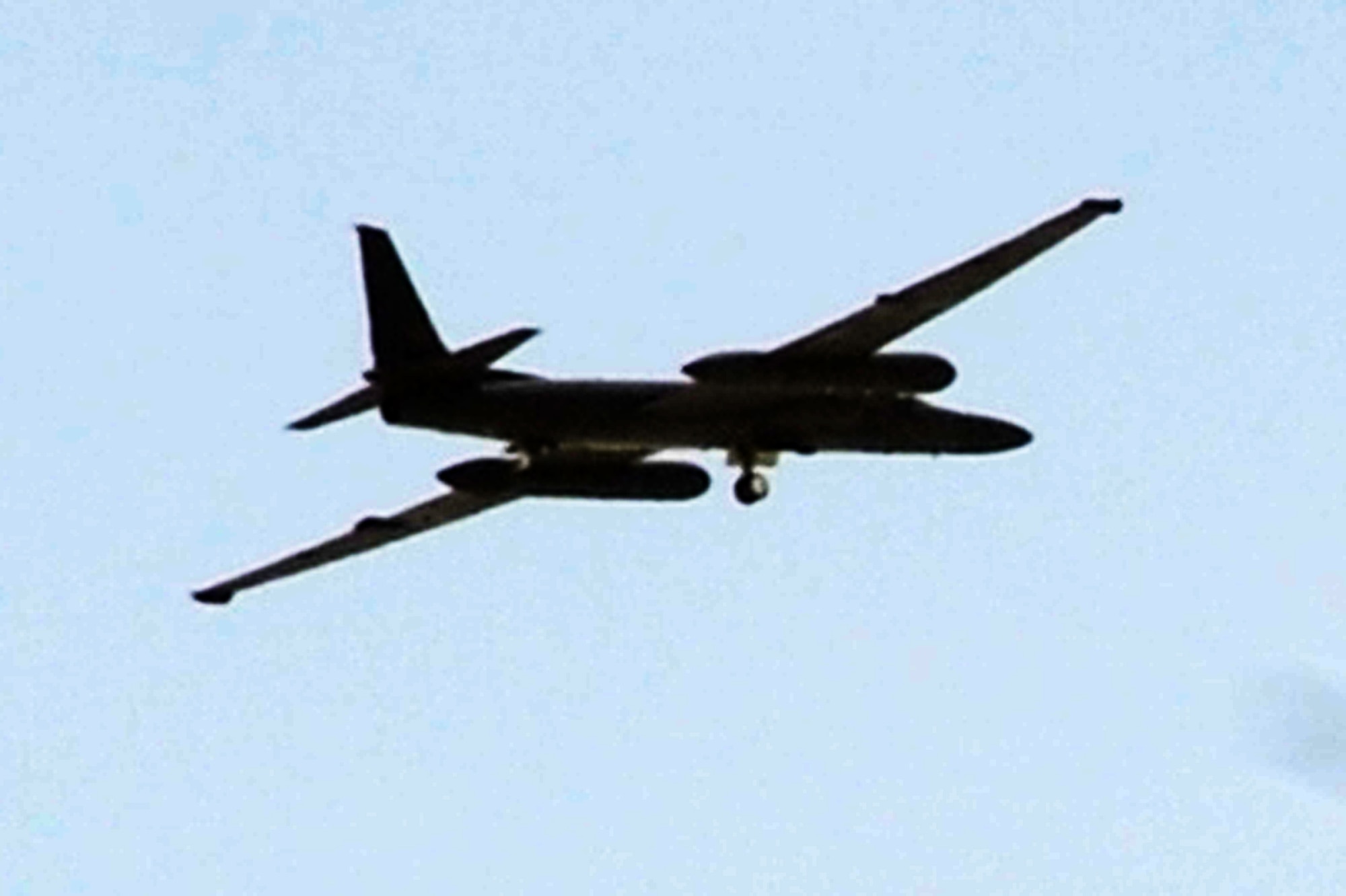 A pilot guides a U-2 Dragon Lady from the 99th Expeditionary Reconnaissance Squadron through the air en route to a mission in the U.S. Central Command area of responsibility from a non-disclosed base in Southwest Asia on April 2, 2010. According to its Air Force fact sheet, the U-2 provides high-altitude, all-weather surveillance and reconnaissance, day or night, in direct support of U.S. and allied forces. It delivers critical imagery and signals intelligence to decision makers throughout all phases of conflict, including peacetime indications and warnings, low-intensity conflict, and large-scale hostilities. The 99th ERS, as part of the 380th 
Air Expeditionary Wing, supports operations Iraqi Freedom and Enduring Freedom and the Combined Joint Task Force-Horn of Africa. (U.S. Air Force Photo/Master Sgt. Scott T. Sturkol/Released)