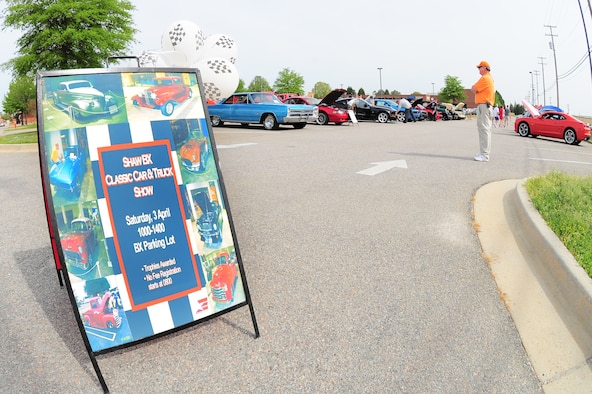 SHAW AIR FORCE BASE, S.C. -- Participants from the Sumter, S.C. area gather to showcase their cars here April 3. The 2010 Shaw Car Show was sponsored by the Army and Air Force Exchange Service. (U.S Air Force Photo/Senior Airman David Minor)