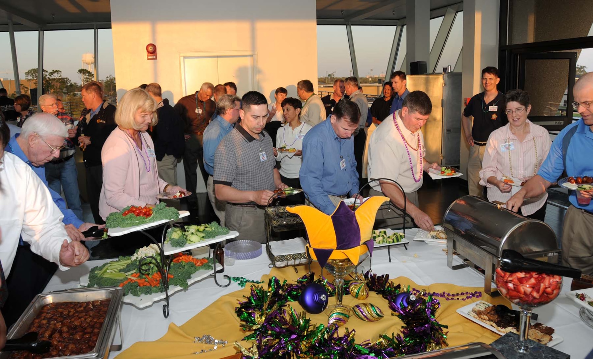 An icebreaker in the weather schoolhouse observatory welcomed AETC leaders to Keesler.  (U.S. Air Force photo by Kemberly Groue)