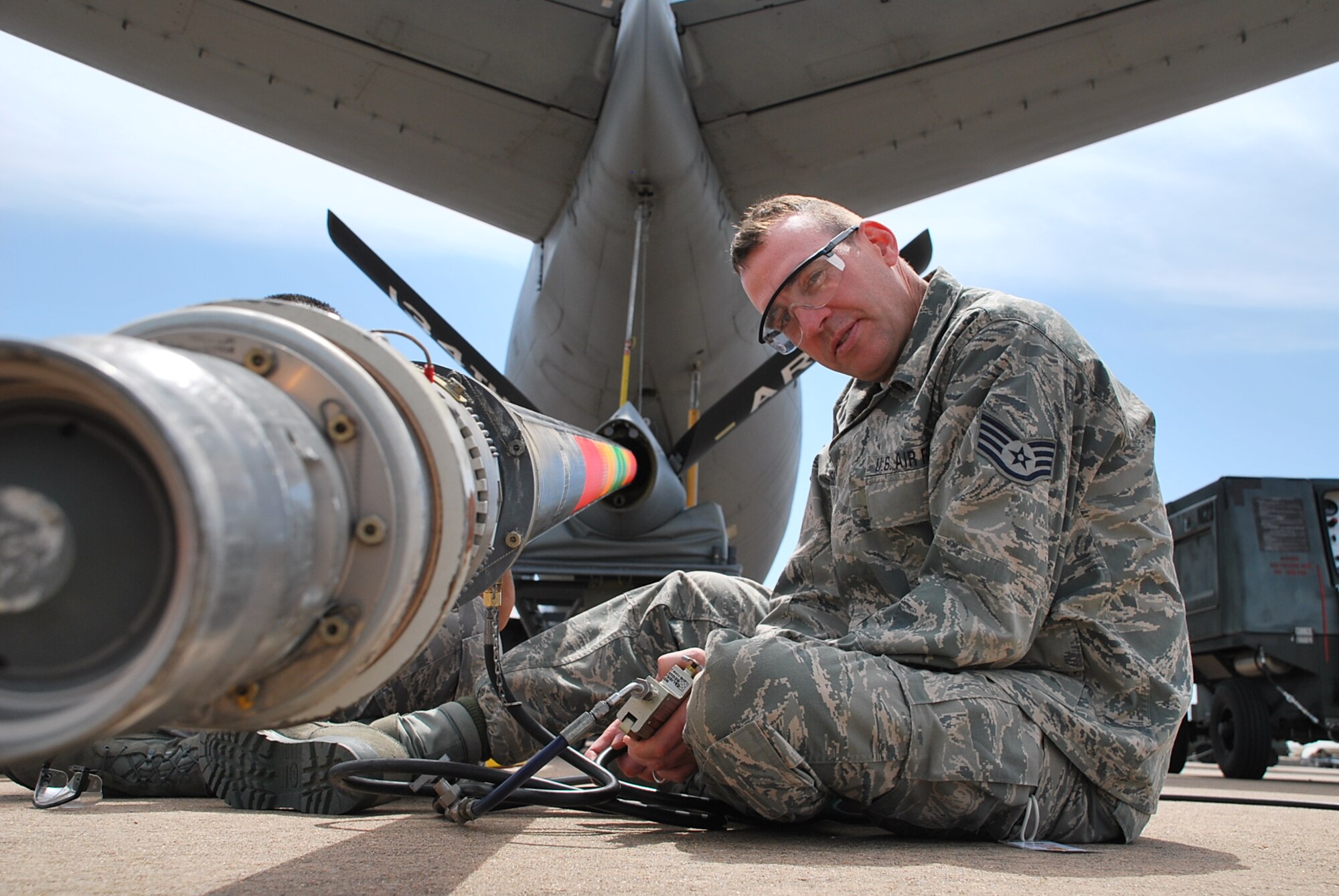 A 362nd Training Squadron KC-135 aircraft maintenance course graduate received the highest academic honor a student can achieve March 30, 2010.  Staff Sgt. Kenneth Fraser, a member of the 157th Air Refueling Wing at Pease Air National Guard Base, New Hampshire, received an "ACE” award for exceptional performance by maintaining a perfect 100-percent average through six blocks of instruction. The course of instruction consisted of heavy aircraft fundamentals, airframe, electrical, utility systems, hydraulics, landing gear, flight controls, engines, inspections and fuel systems. Staff Sgt. Fraser is the first KC-135 Airman since June 2005 to achieve this award.  (U.S. Air Force courtesy photo)