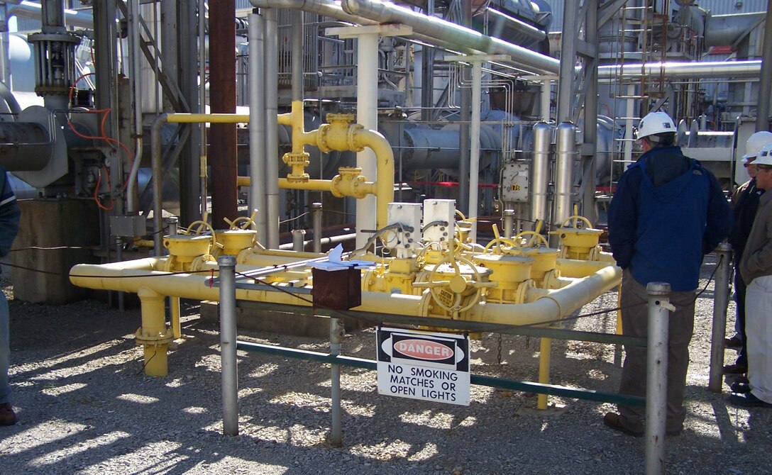 The current Engine Test Facility Natural Gas Manifold which is going to be replaced by Elk River Public Utility District as part of a privatizaton contract. (Photo provided)