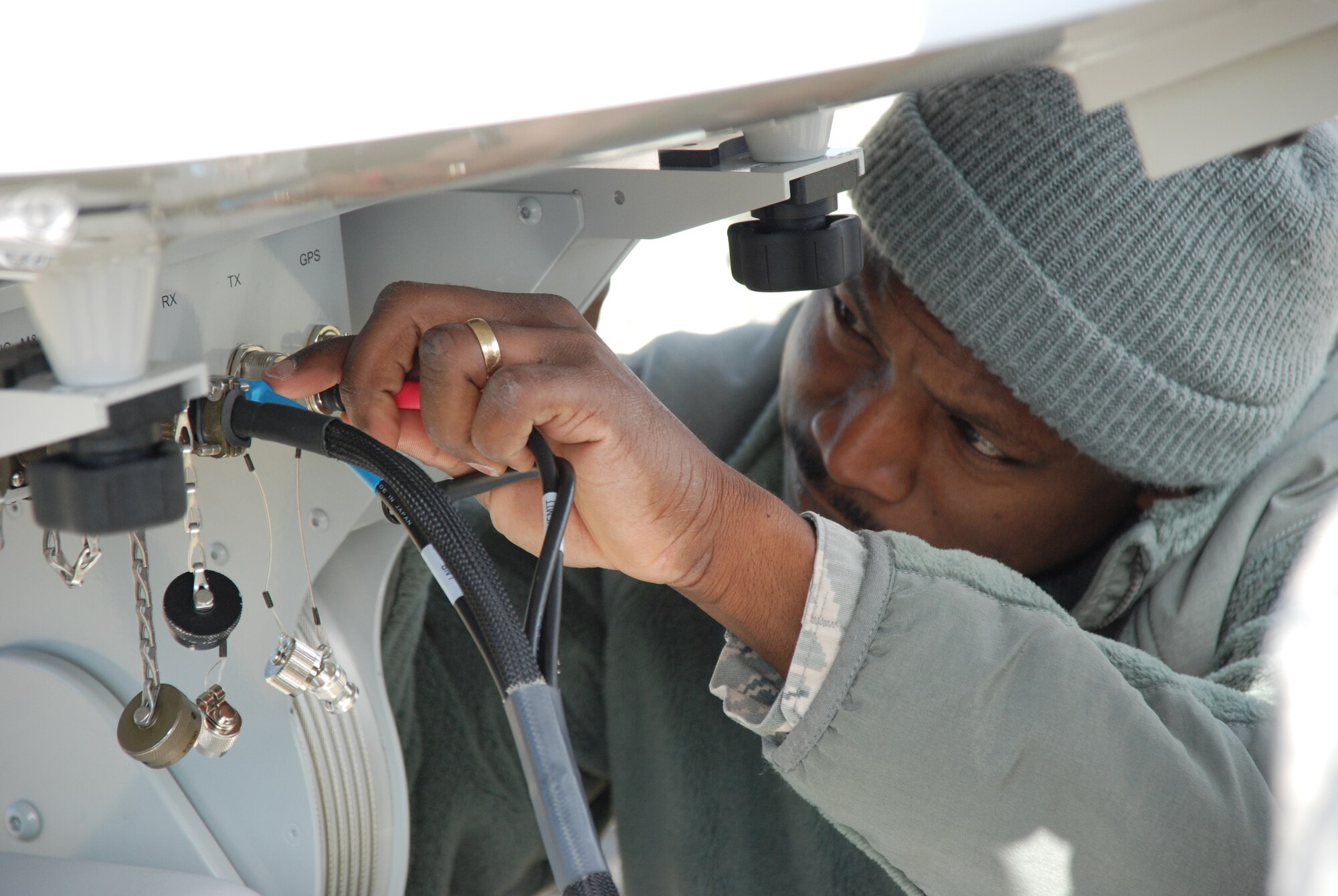 Members of the 439th Communications Squadron conduct an exercise with the Joint Incident Site Communications Capability system on Thursday, April 1. Westover is the first Air Force Reserve Command base to receive the JISCC 